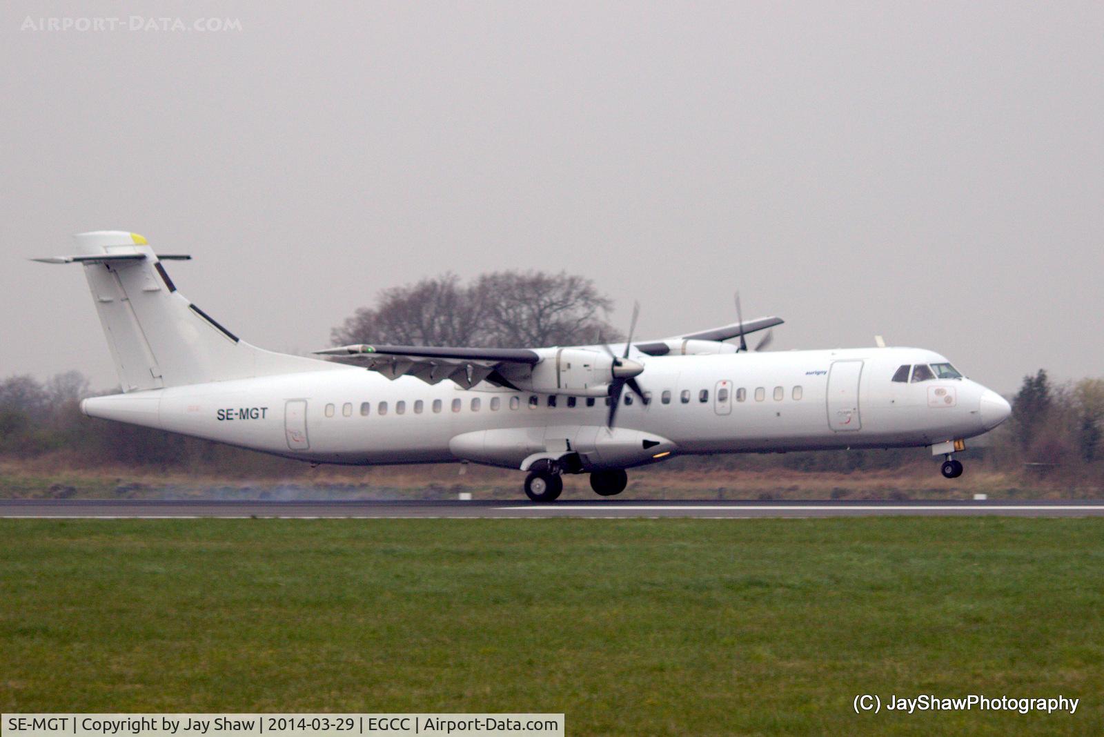SE-MGT, 1989 ATR 72-201 C/N 145, Early Morning Arrival Manchester EGCC