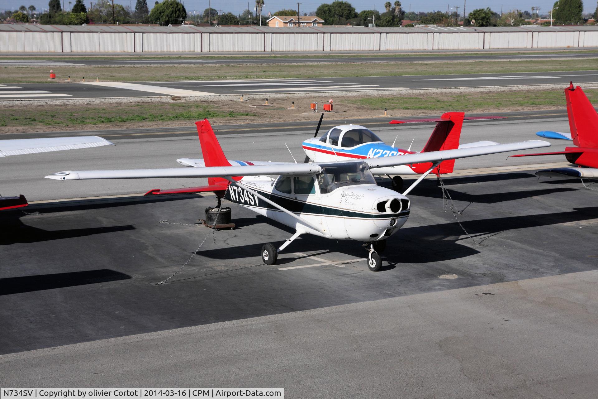 N734SV, 1977 Cessna 172N C/N 17269085, red tail and nose markings : tribute to the tuskeegee ?