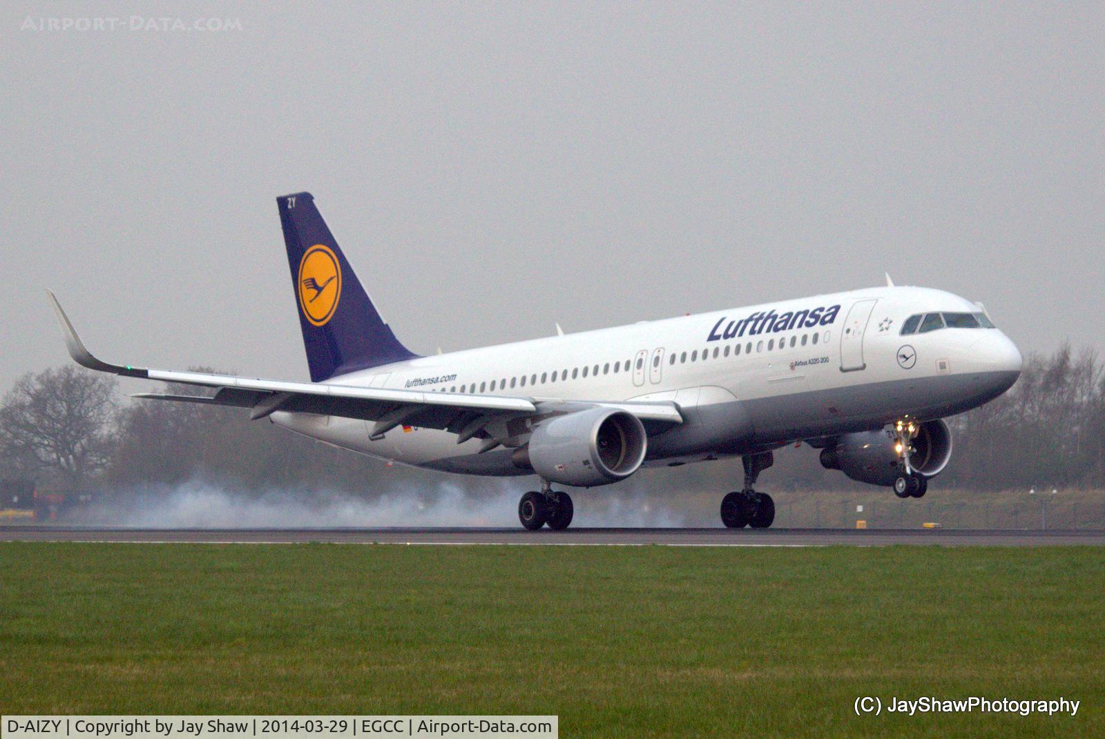 D-AIZY, 2013 Airbus A320-214 C/N 5769, Early Morning Arrival Manchester EGCC