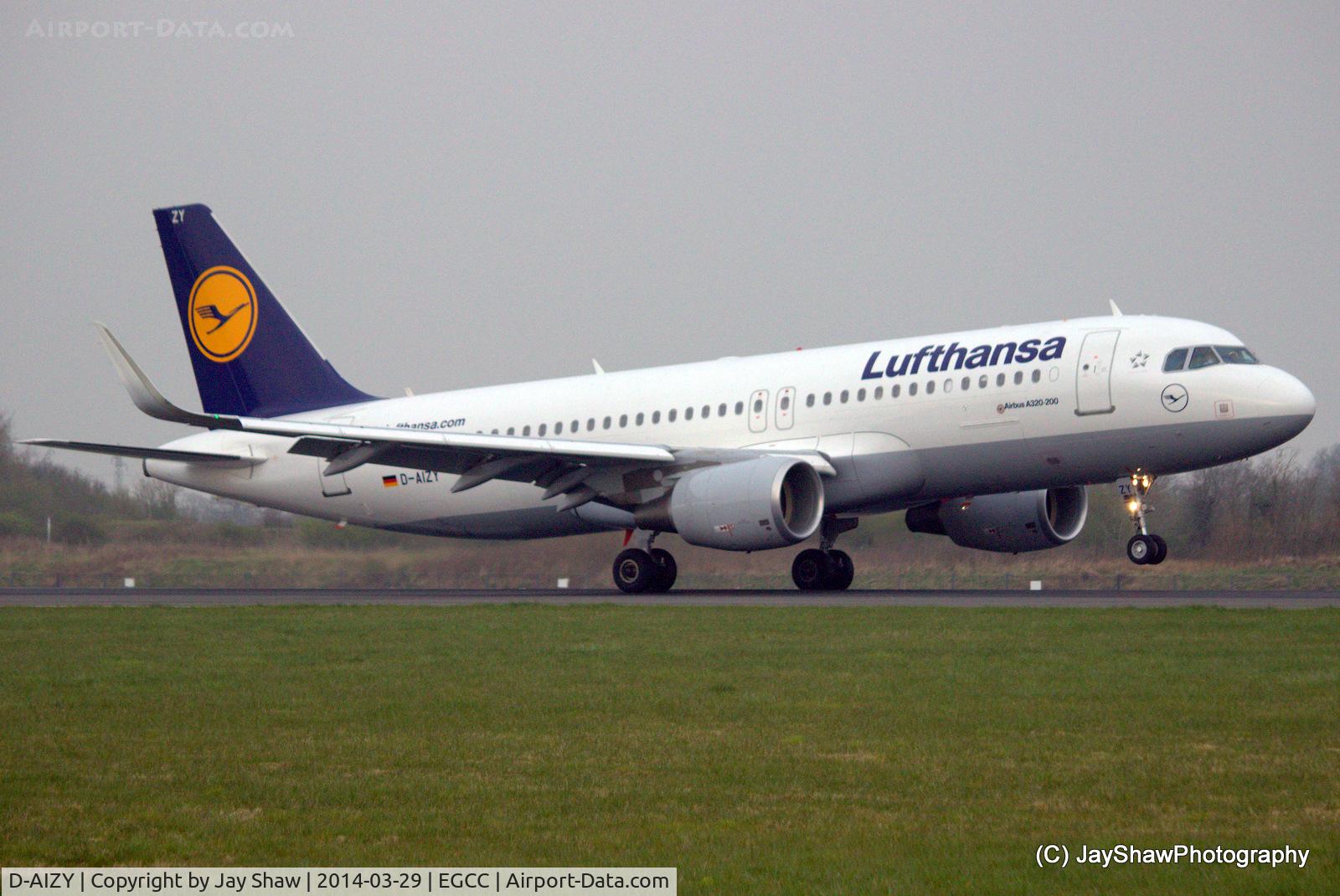 D-AIZY, 2013 Airbus A320-214 C/N 5769, Early Morning Arrival Manchester EGCC