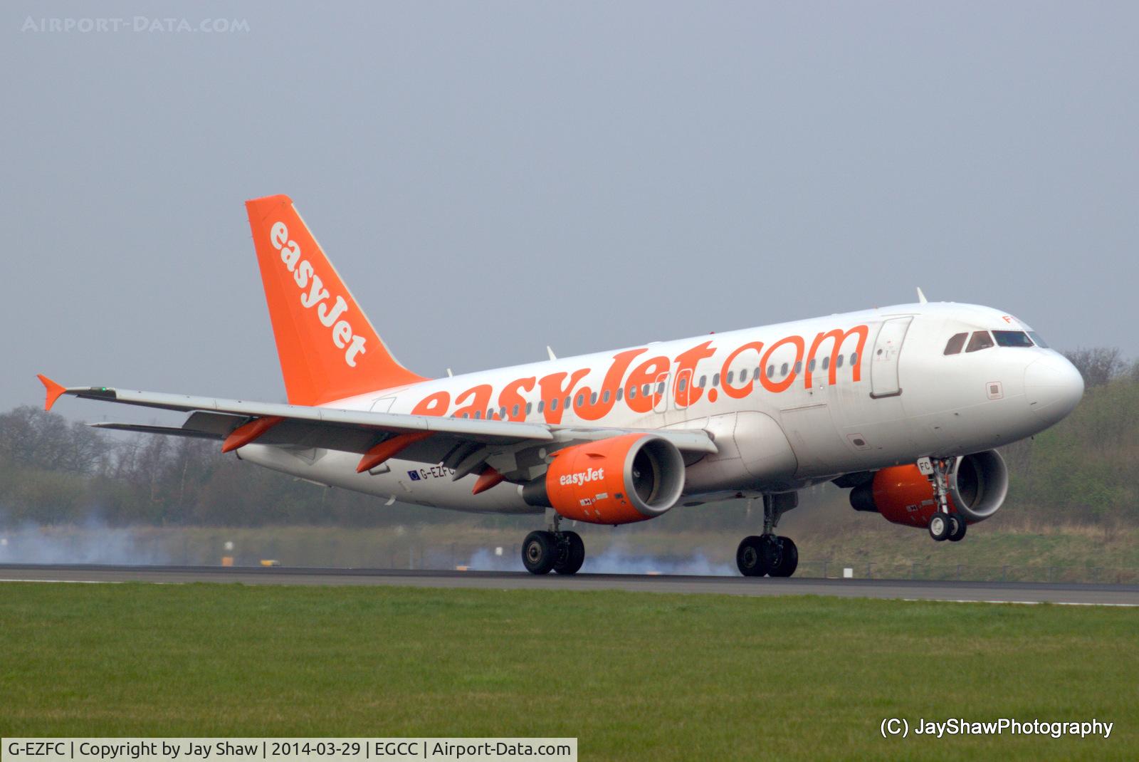 G-EZFC, 2009 Airbus A319-111 C/N 3808, Early Morning Arrival 05R Manchester EGCC