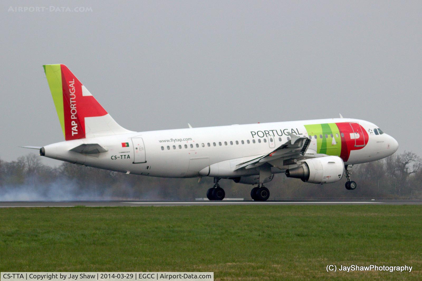 CS-TTA, 1997 Airbus A319-111 C/N 750, Early Morning Arrival 05R Manchester EGCC