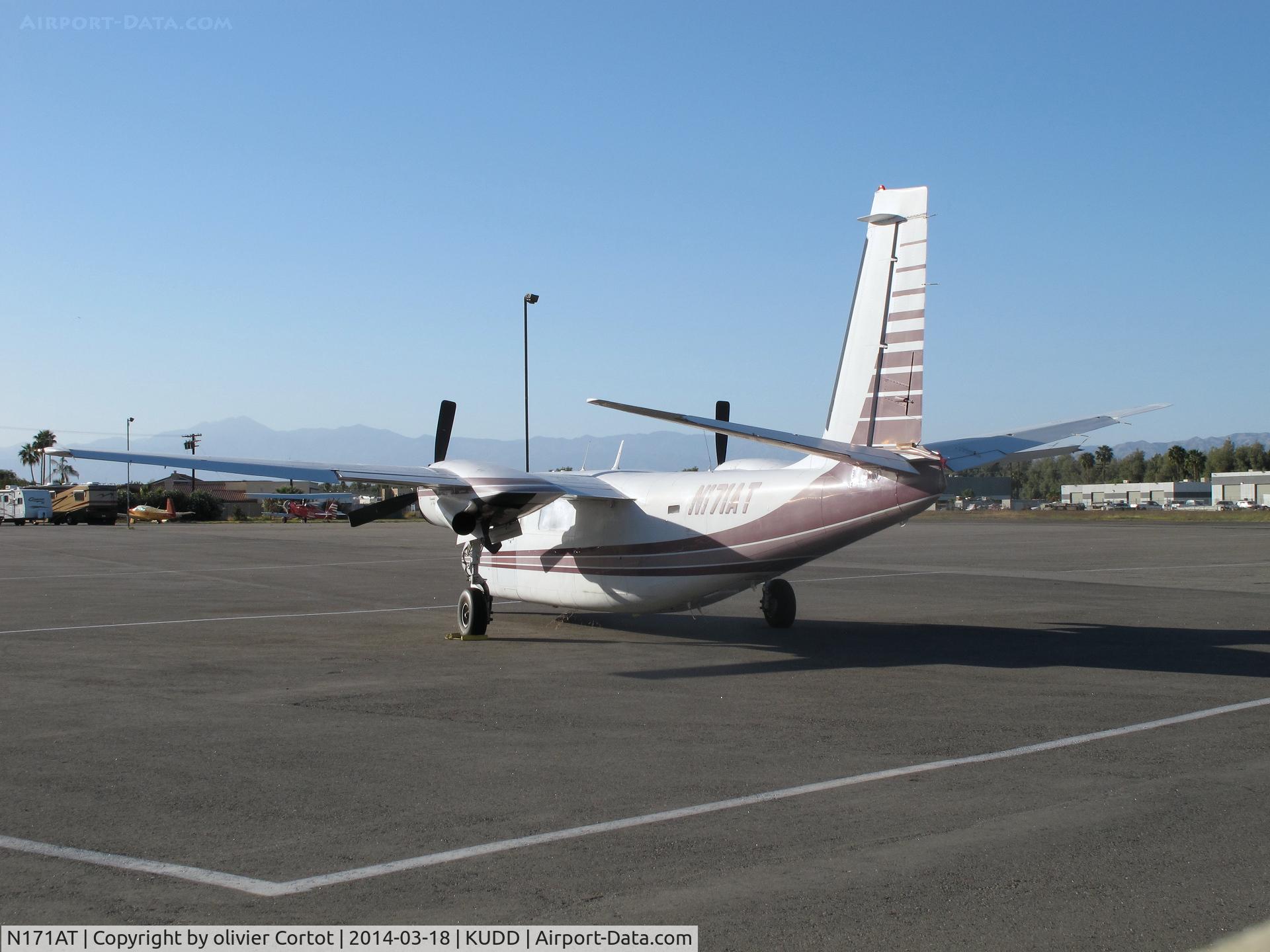 N171AT, 1966 Aero Commander 680V Turbo Commander C/N 1616-49, Palm springs evenning