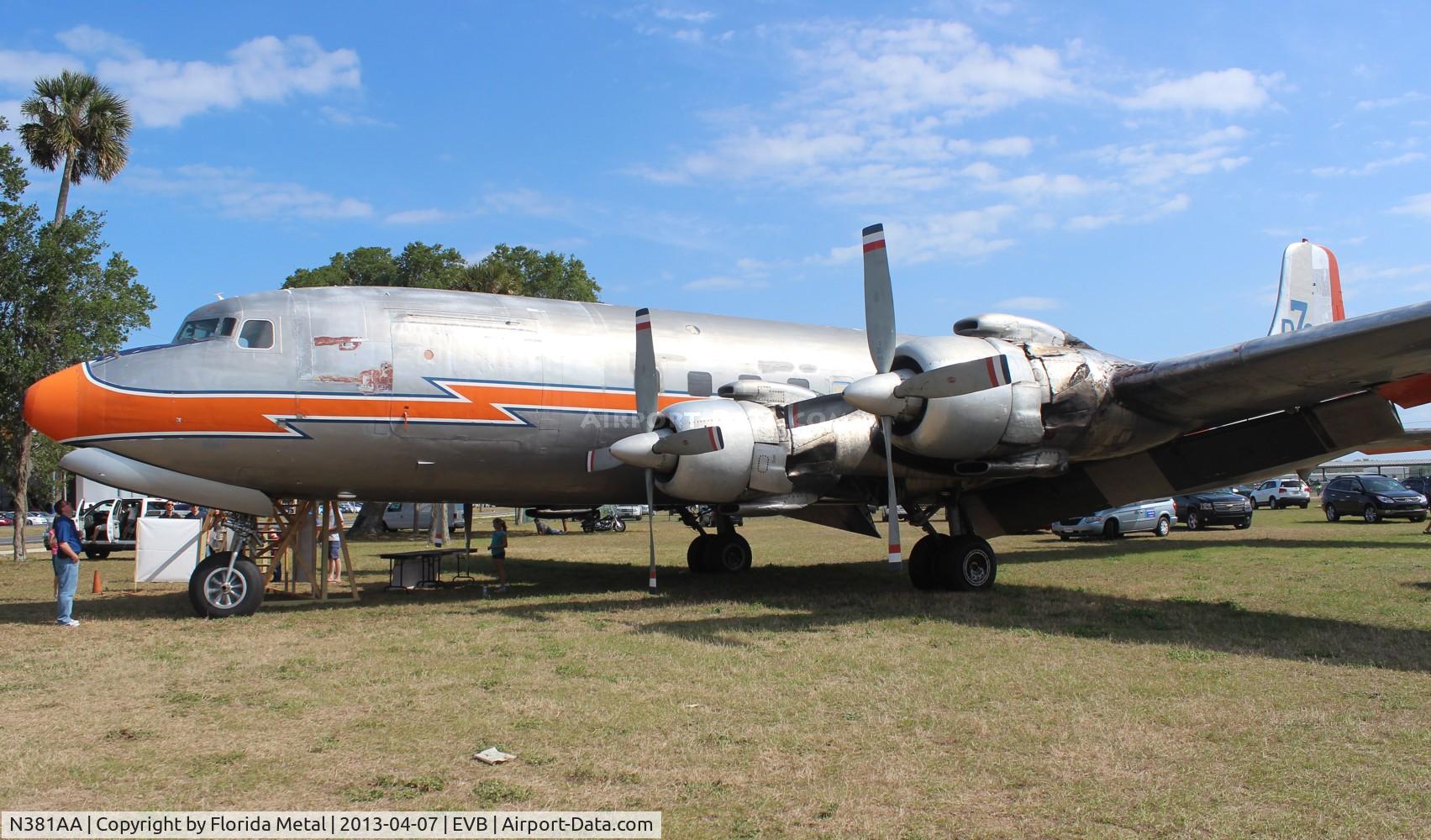 N381AA, 1956 Douglas DC-7BF C/N 44921, DC-7 being converted into a restaurant