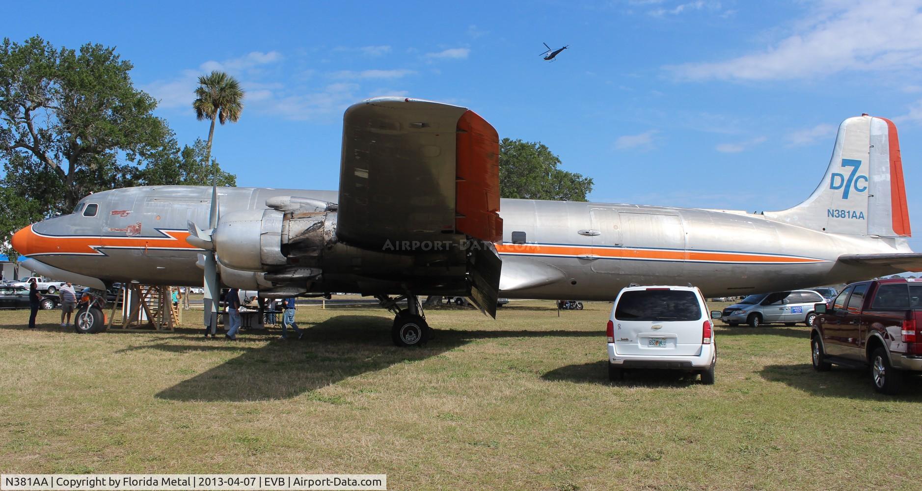 N381AA, 1956 Douglas DC-7BF C/N 44921, DC-7 being converted into a restaurant