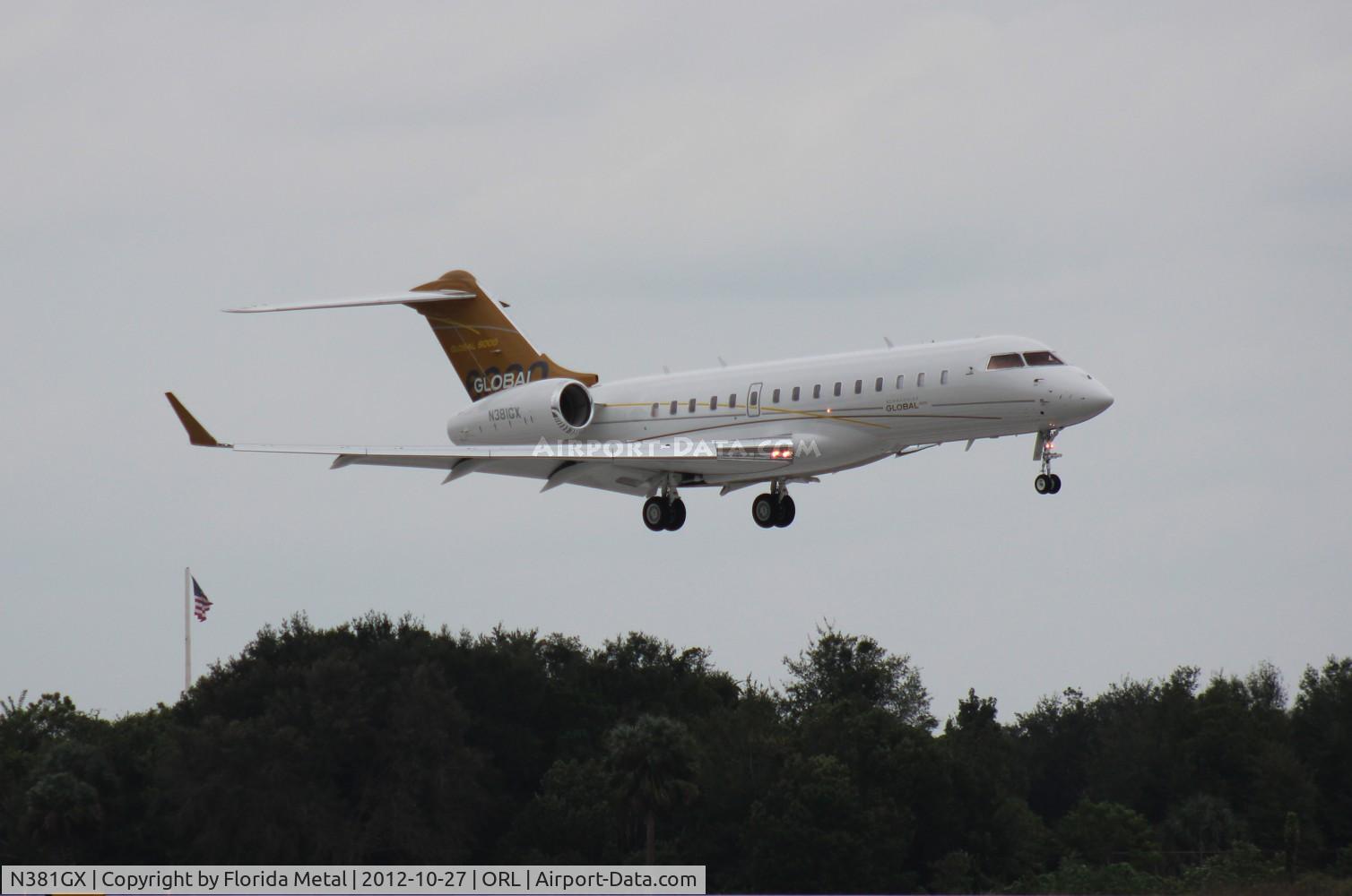 N381GX, 2012 Bombardier Global 6000 (BD-700-1A10) C/N 9381, Global 6000