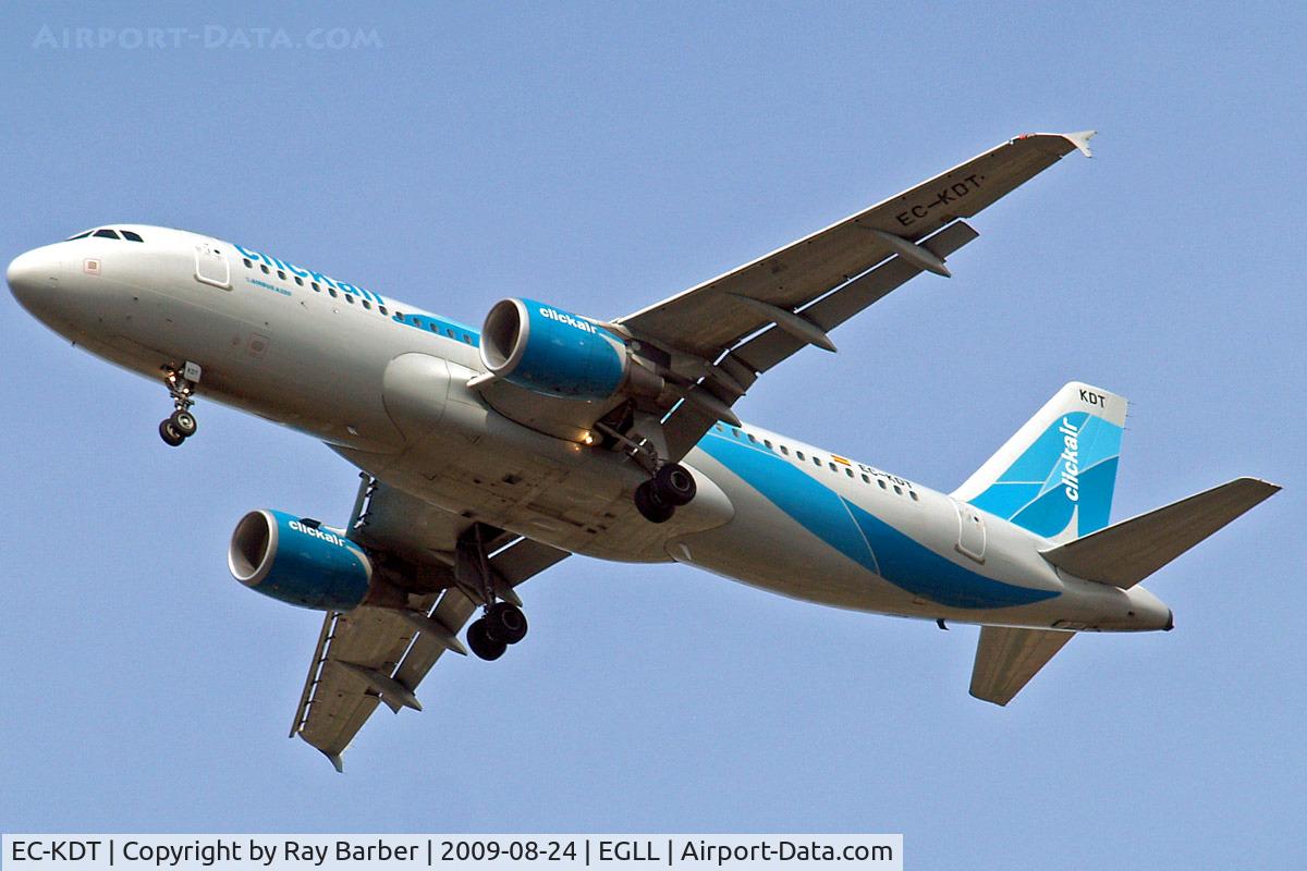EC-KDT, 2007 Airbus A320-216 C/N 3145, Airbus A320-216 [3145] (Clickair) Home~G 24/08/2009. On approach 27R.