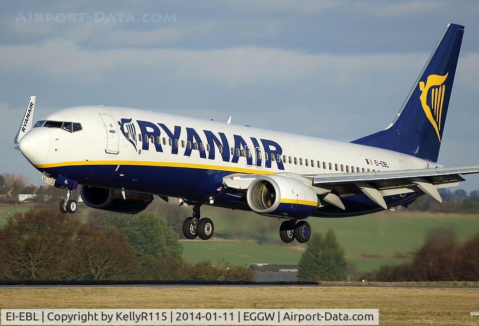EI-EBL, 2009 Boeing 737-8AS C/N 37529, London Luton - Ryanair