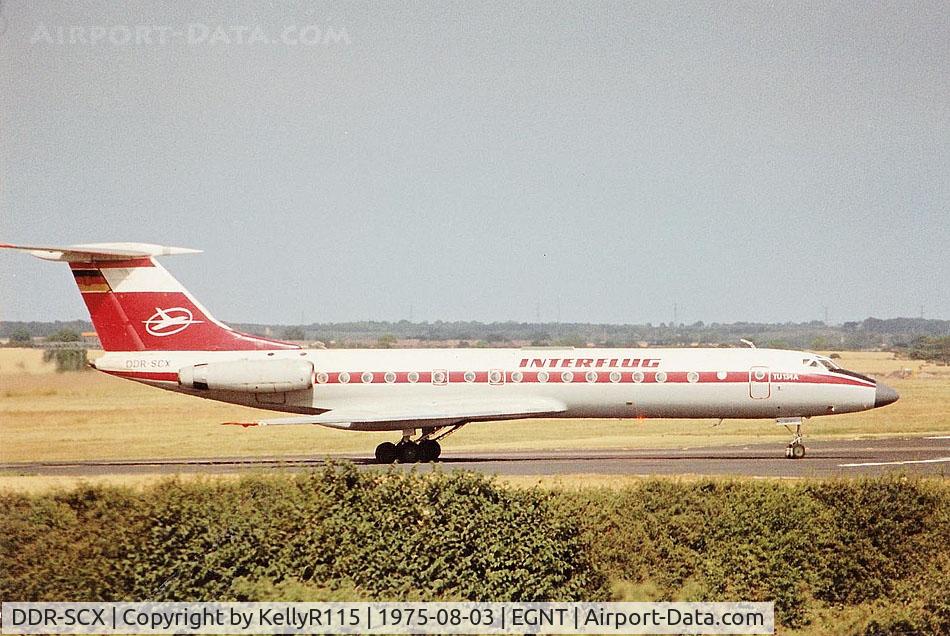DDR-SCX, Tupolev Tu-134A C/N 48320, Newcastle Woolsington - Interflug