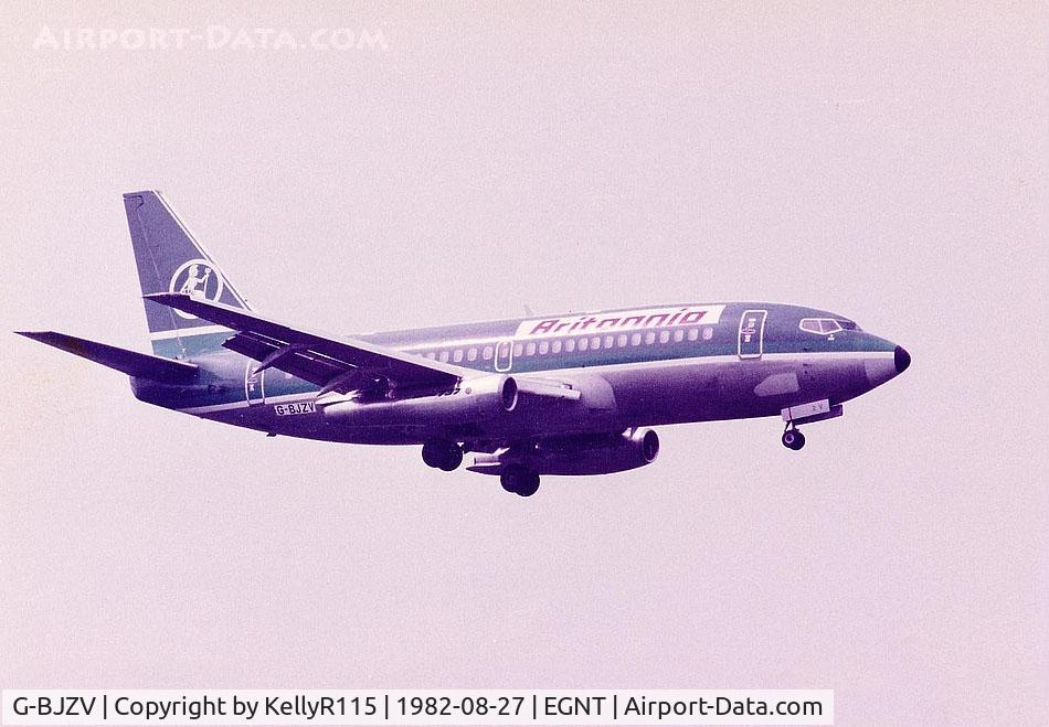 G-BJZV, 1980 Boeing 737-296 C/N 22277, Newcastle Woolsington - Britannia Airways