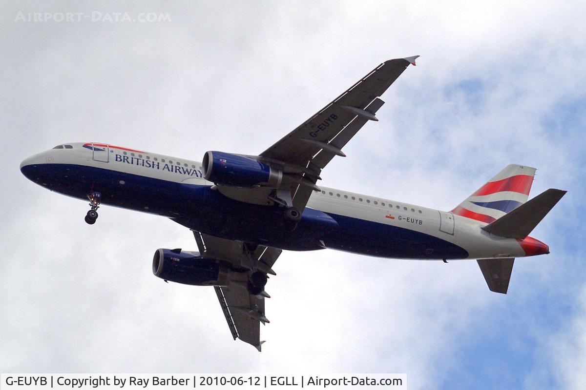 G-EUYB, 2008 Airbus A320-232 C/N 3703, Airbus A320-232 [3703] (British Airways) Home~G 12/06/2010. On approach 27R.