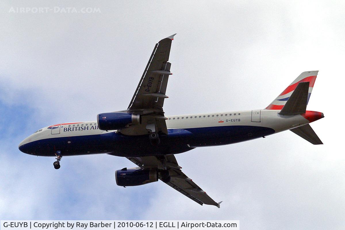 G-EUYB, 2008 Airbus A320-232 C/N 3703, Airbus A320-232 [3703] (British Airways) Home~G 12/06/2010. On approach 27R.