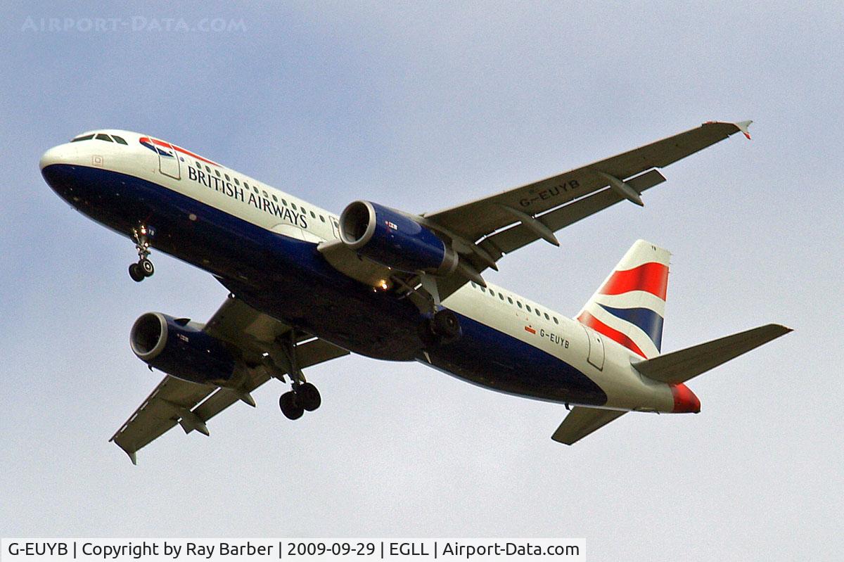G-EUYB, 2008 Airbus A320-232 C/N 3703, Airbus A320-232 [3703] (British Airways) Home~G 29/09/2009