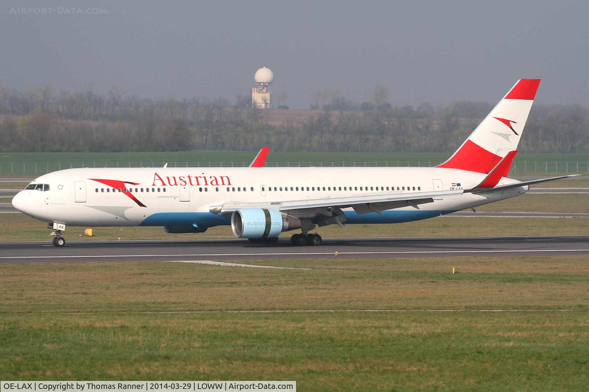 OE-LAX, 1992 Boeing 767-3Z9/ER C/N 27095, Austrian B767