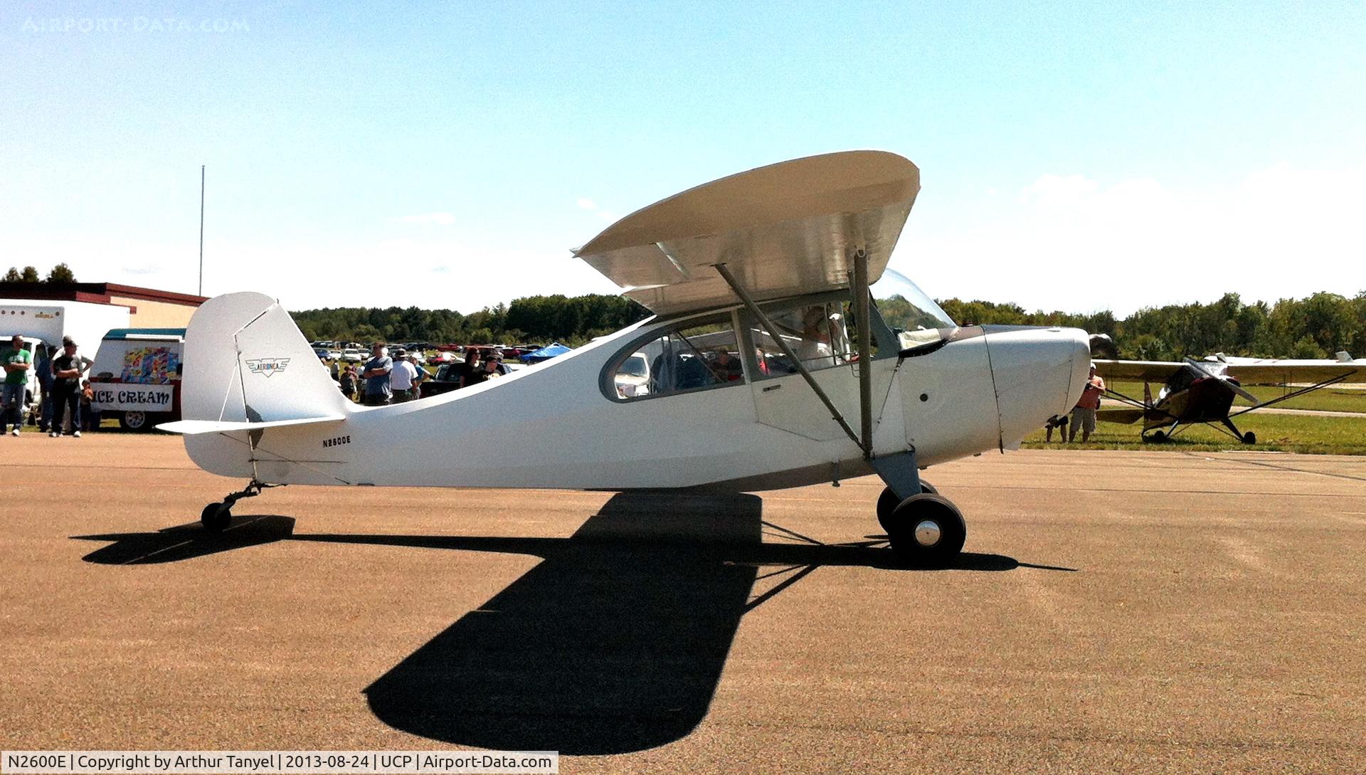 N2600E, 1946 Aeronca 7AC Champion C/N 7AC-6182, Taxiing to taking off from UCP after the Wheels and Wings Airshow