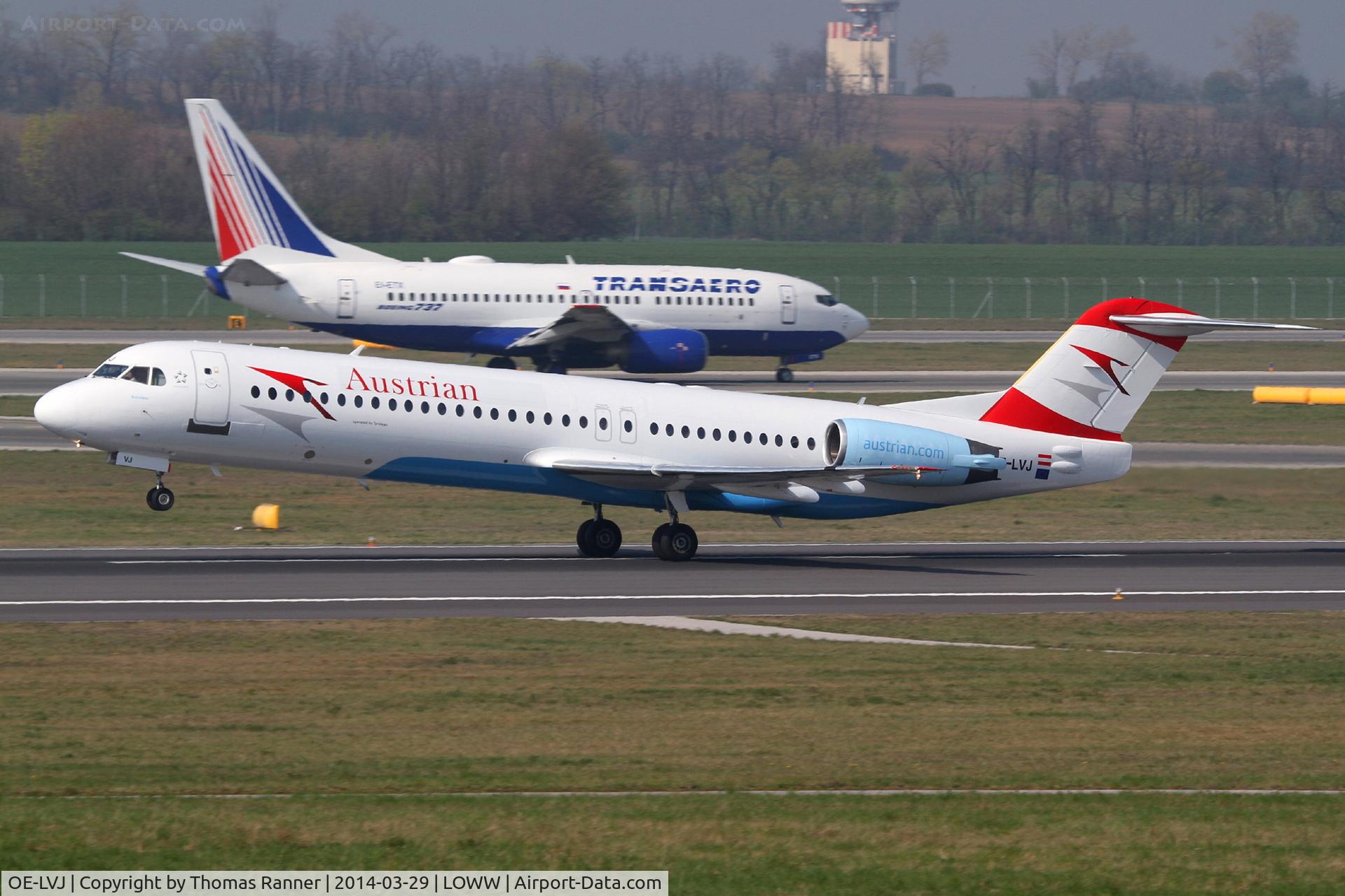OE-LVJ, 1991 Fokker 100 (F-28-0100) C/N 11359, Austrian Fokker 100