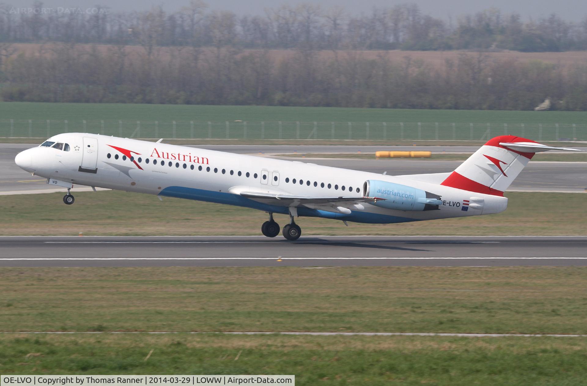 OE-LVO, 1993 Fokker 100 (F-28-0100) C/N 11460, Austrian Fokker 100