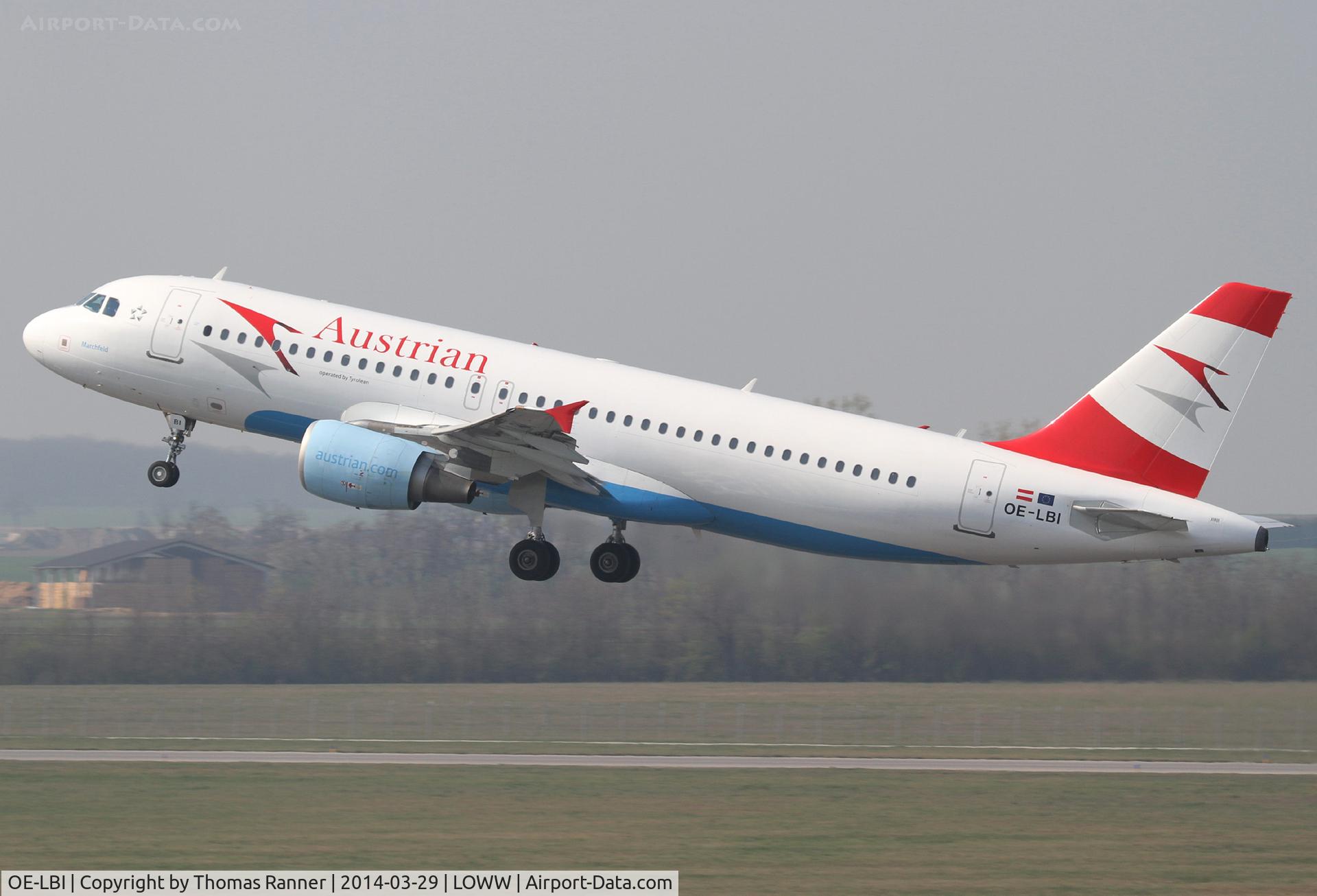 OE-LBI, 2003 Airbus A320-214 C/N 1937, Austrian A320