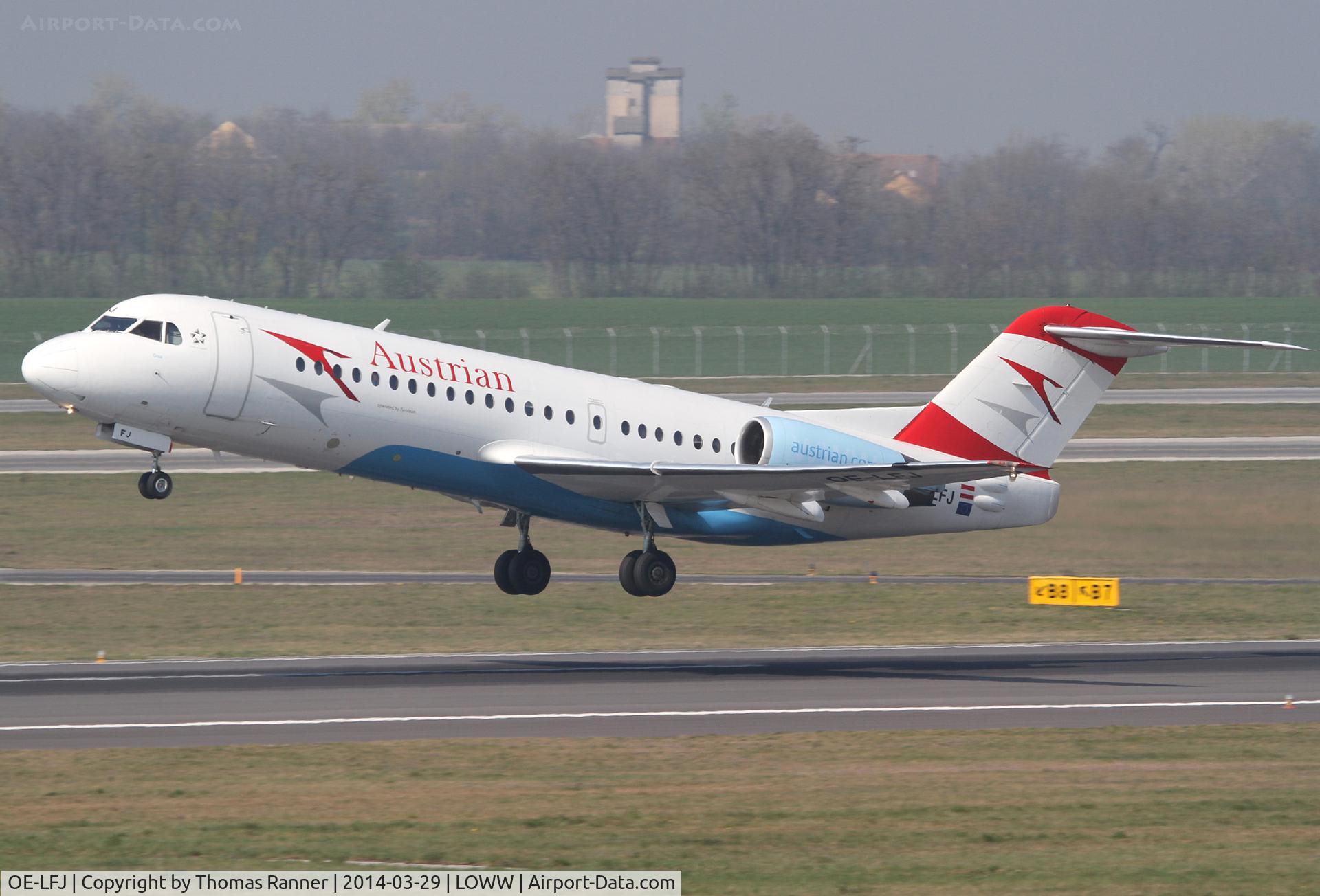 OE-LFJ, 1995 Fokker 70 (F-28-0070) C/N 11532, Austrian Fokker 70