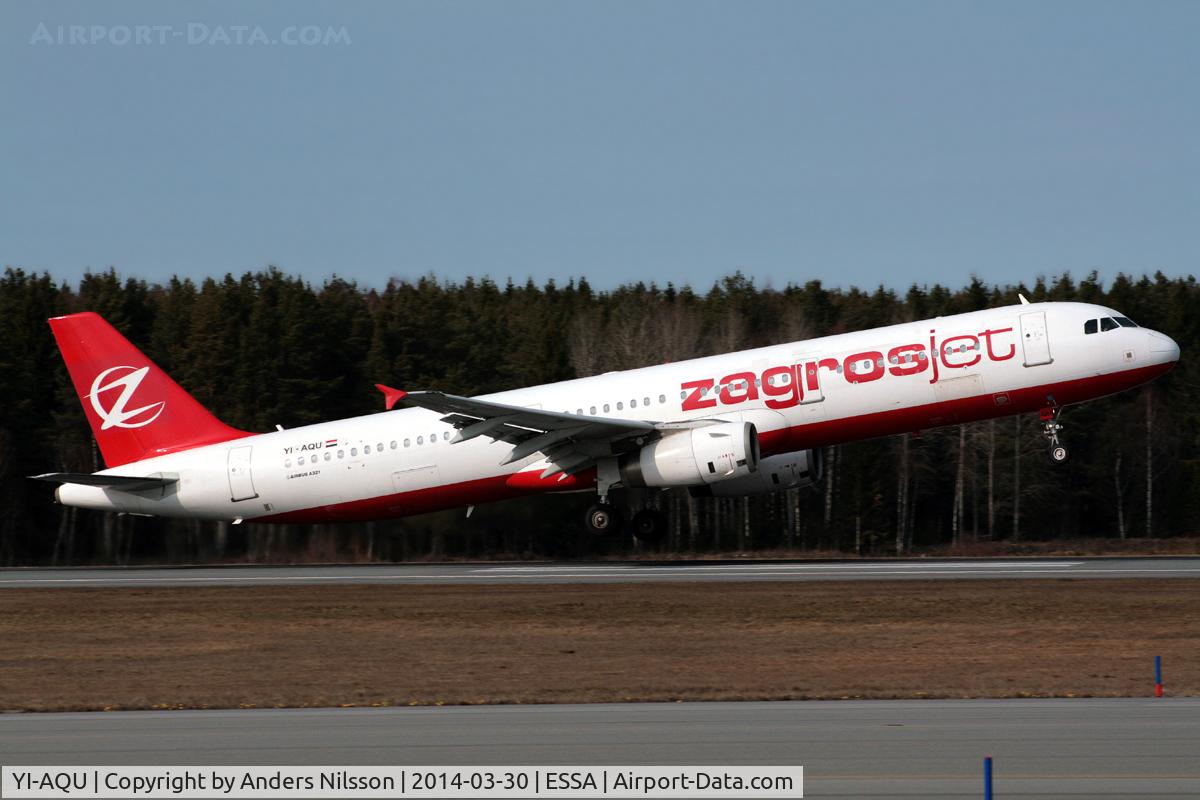 YI-AQU, 2003 Airbus A321-231 C/N 1878, Departure runway 08.