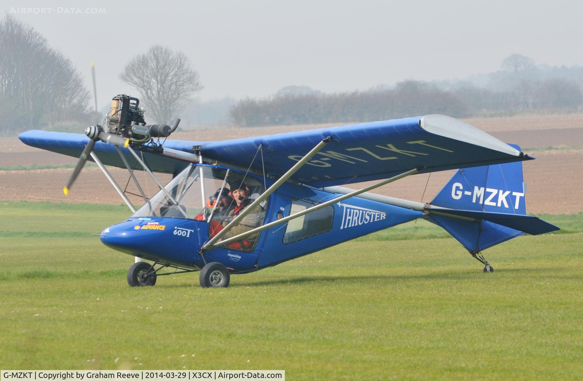 G-MZKT, 1998 Thruster T600T C/N 9038-T600T-023, Just landed at Northrepps.