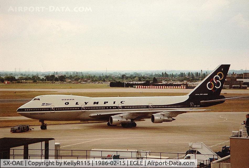 SX-OAE, 1979 Boeing 747-212B C/N 21935, London Heathrow - Olympic Airways