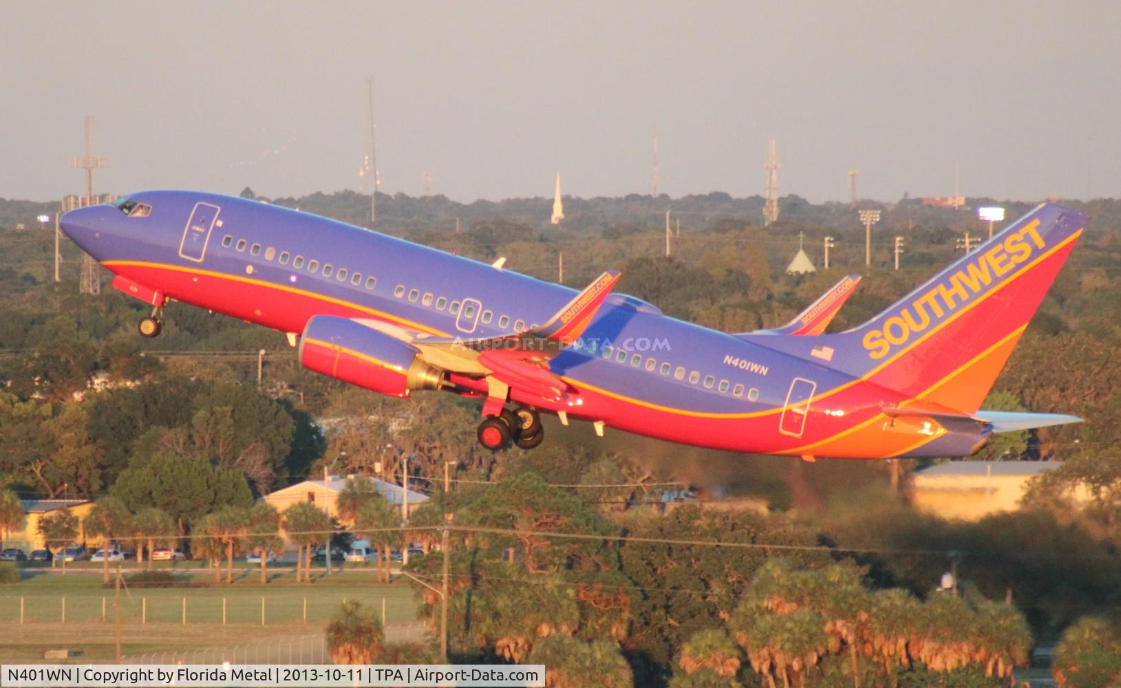 N401WN, 2001 Boeing 737-7H4 C/N 29813, Southwest 737-700