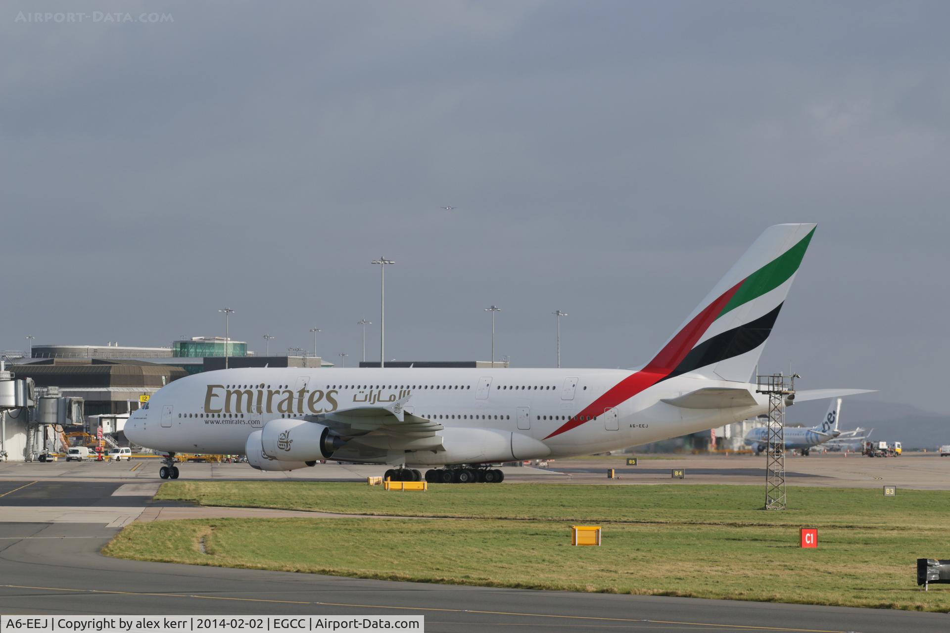 A6-EEJ, 2013 Airbus A380-861 C/N 127, taken at manchester airport