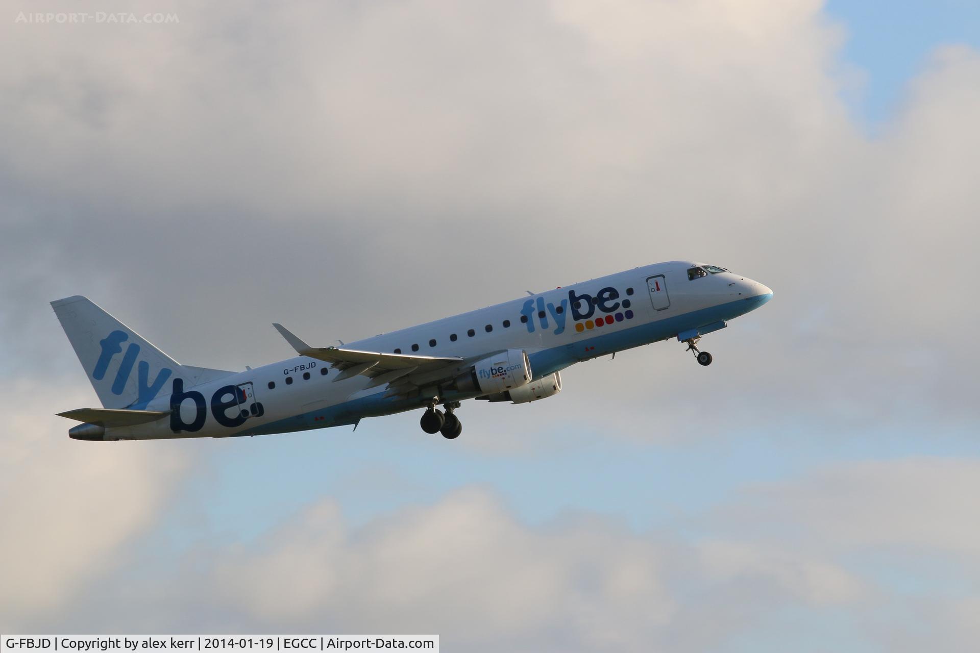 G-FBJD, 2011 Embraer 175STD (ERJ-170-200) C/N 17000329, departing  manchester