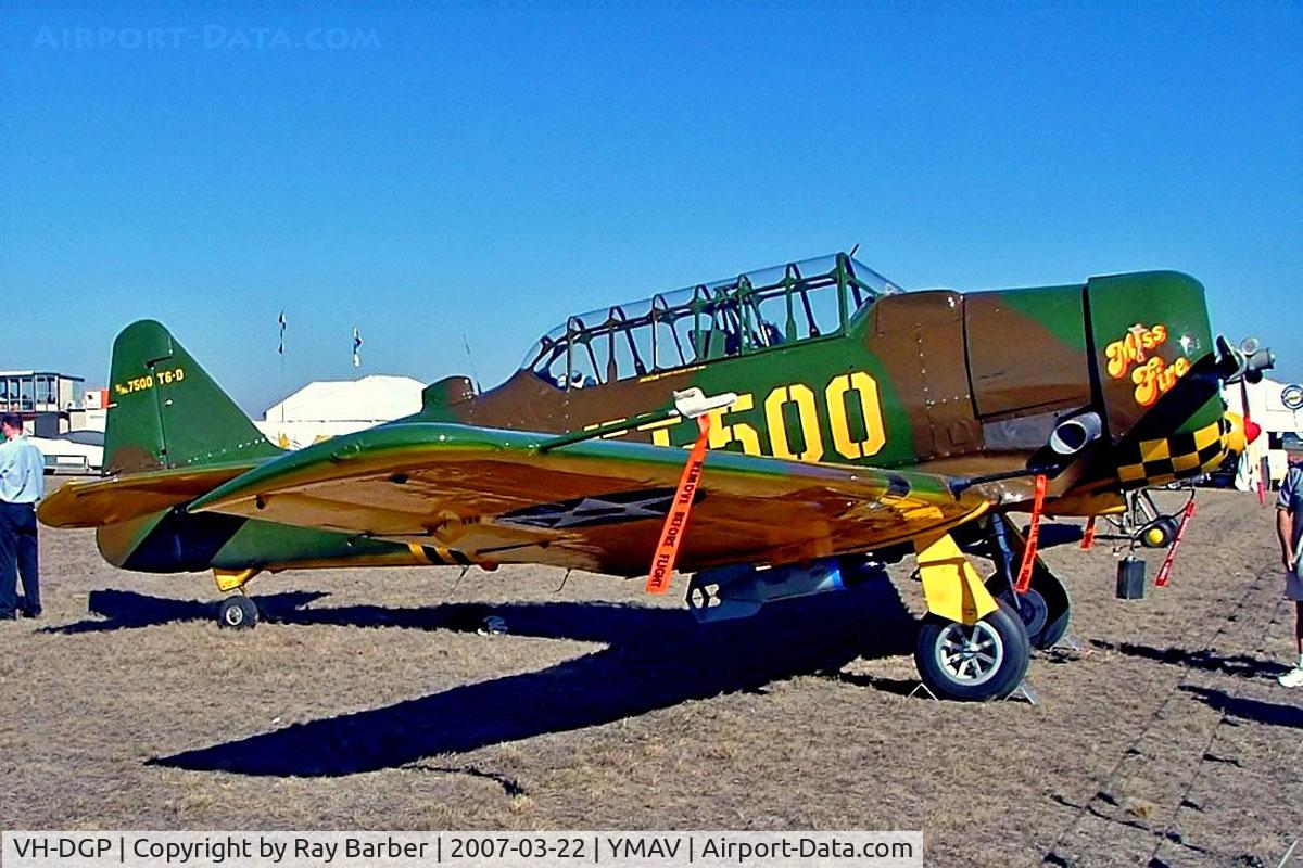 VH-DGP, 1942 North American AT-6D C/N 7500, North American AT-6D Texan [84-7500] Avalon~VH 22/03/2007