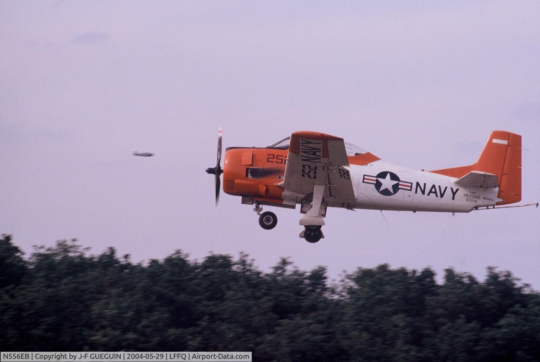 N556EB, 1985 North American T-28C Trojan Trojan C/N 226-143 (140566), N556EB taking off at La Ferté-Alais, 2004 airshow.