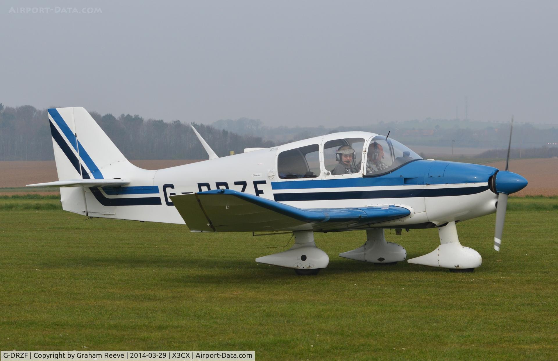G-DRZF, 1970 CEA DR-360 Chevalier C/N 451, Just landed at Northrepps.