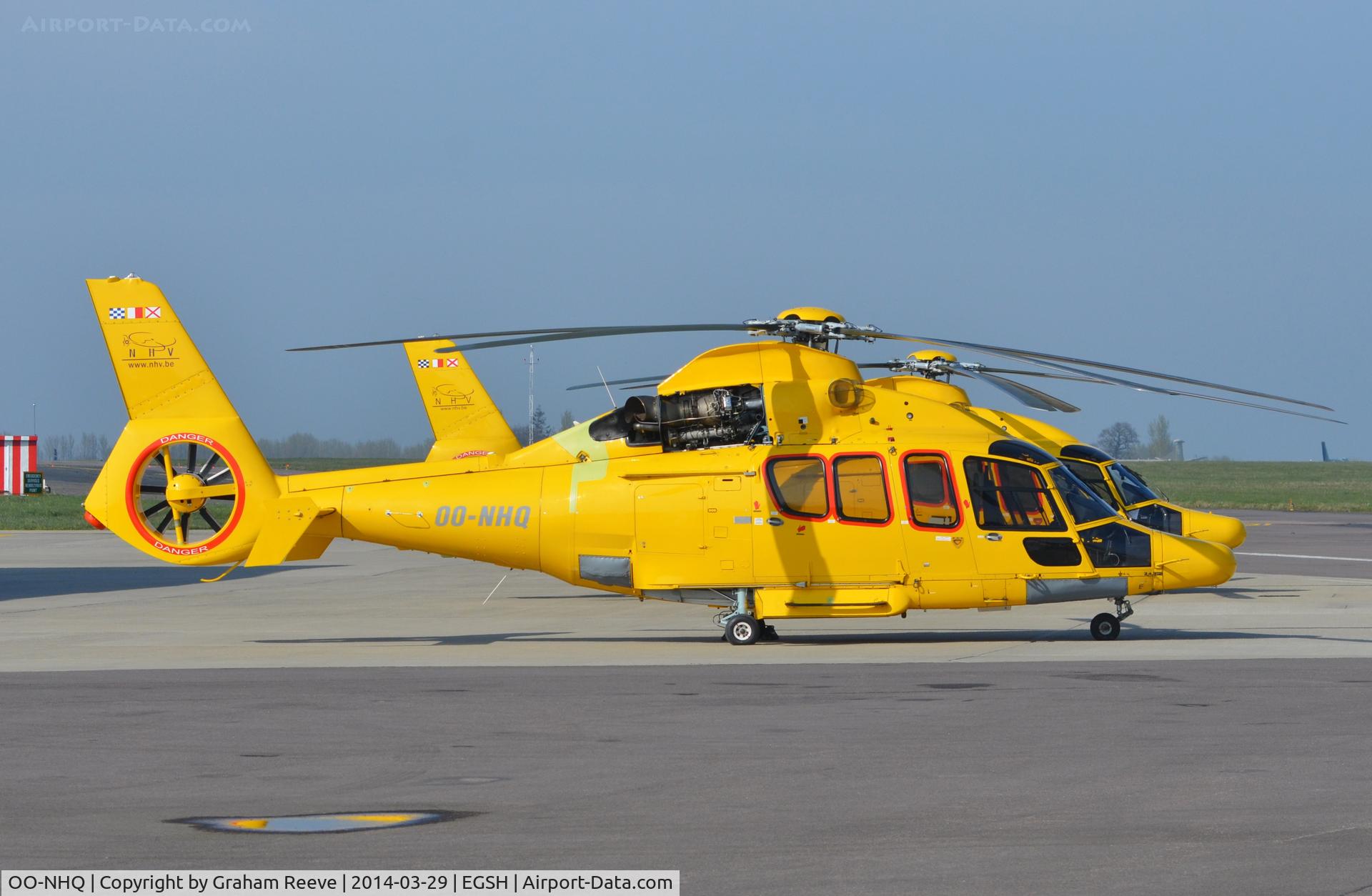 OO-NHQ, 2007 Eurocopter EC-155B-1 C/N 6778, Parked at Norwich.