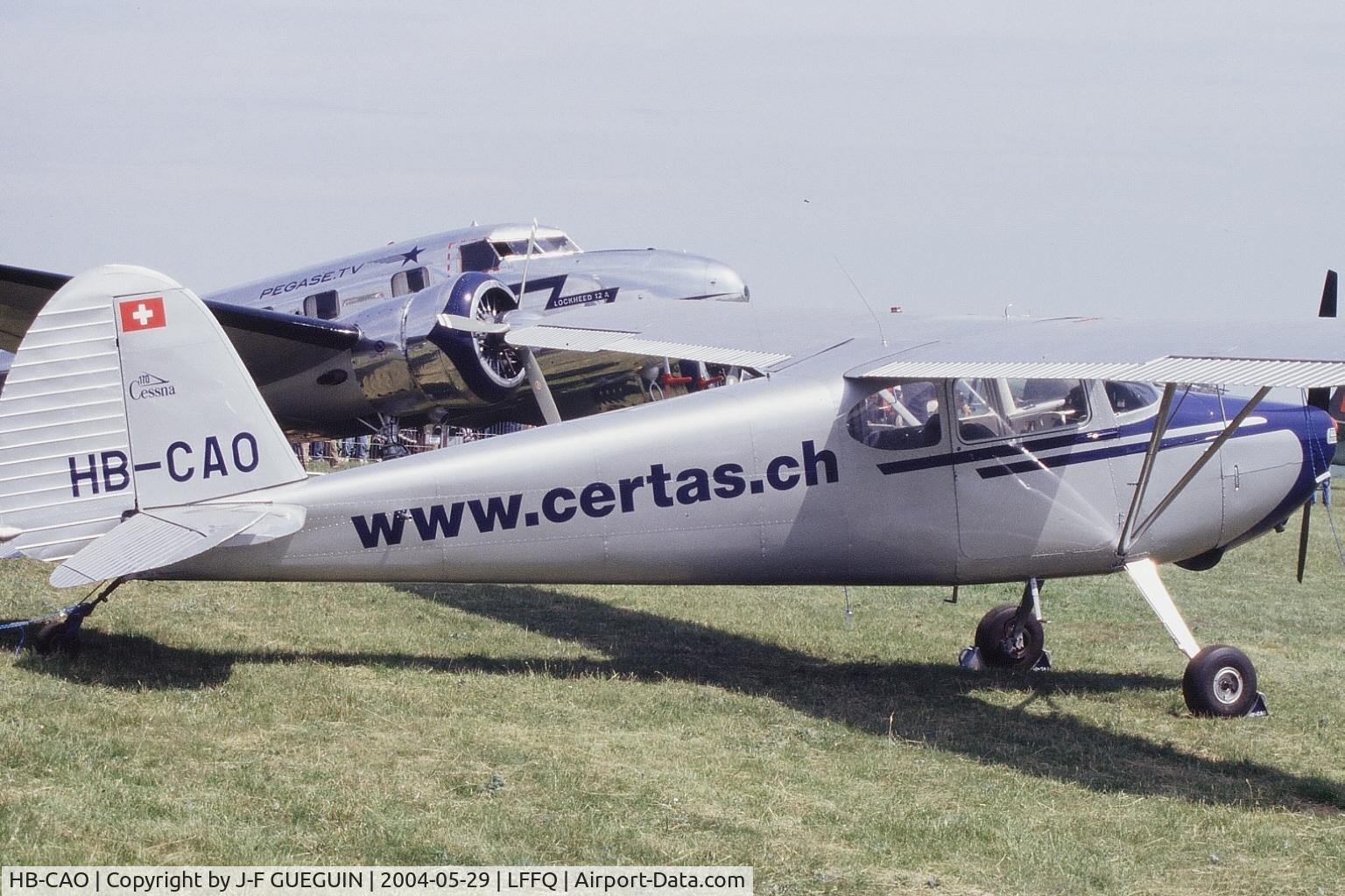 HB-CAO, 1948 Cessna 170 C/N 18720, On display at La Ferté-Alais, 2004 airshow.