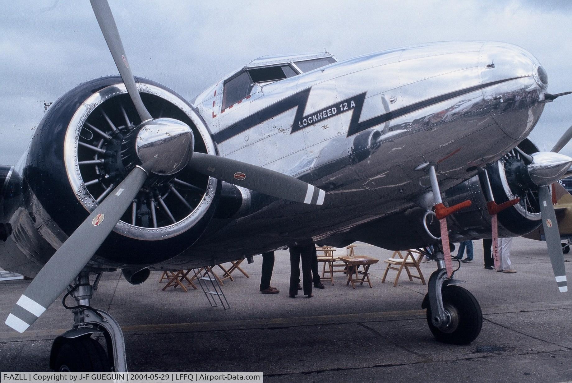 F-AZLL, 1941 Lockheed 12A Electra Junior C/N 1287, On display at La Ferté-Alais, 2004 airshow.