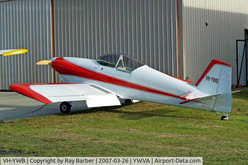 VH-YWB, 2005 Vans RV-6 C/N 1 (N67CW), Wright Jake Special [1] Warnervale~VH 26/03/2007. Would appear to be a RV-6.