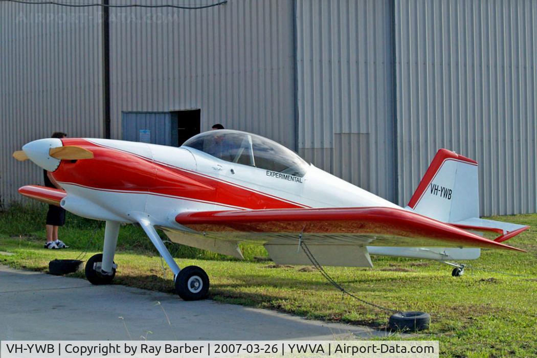 VH-YWB, 2005 Vans RV-6 C/N 1 (N67CW), Wright Jake Special [1] Warnervale~VH 26/03/2007. Would appear to be a RV-6.