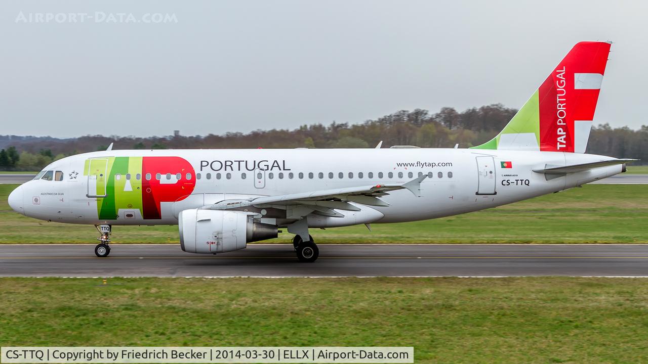 CS-TTQ, 1996 Airbus A319-111 C/N 629, taxying to the active