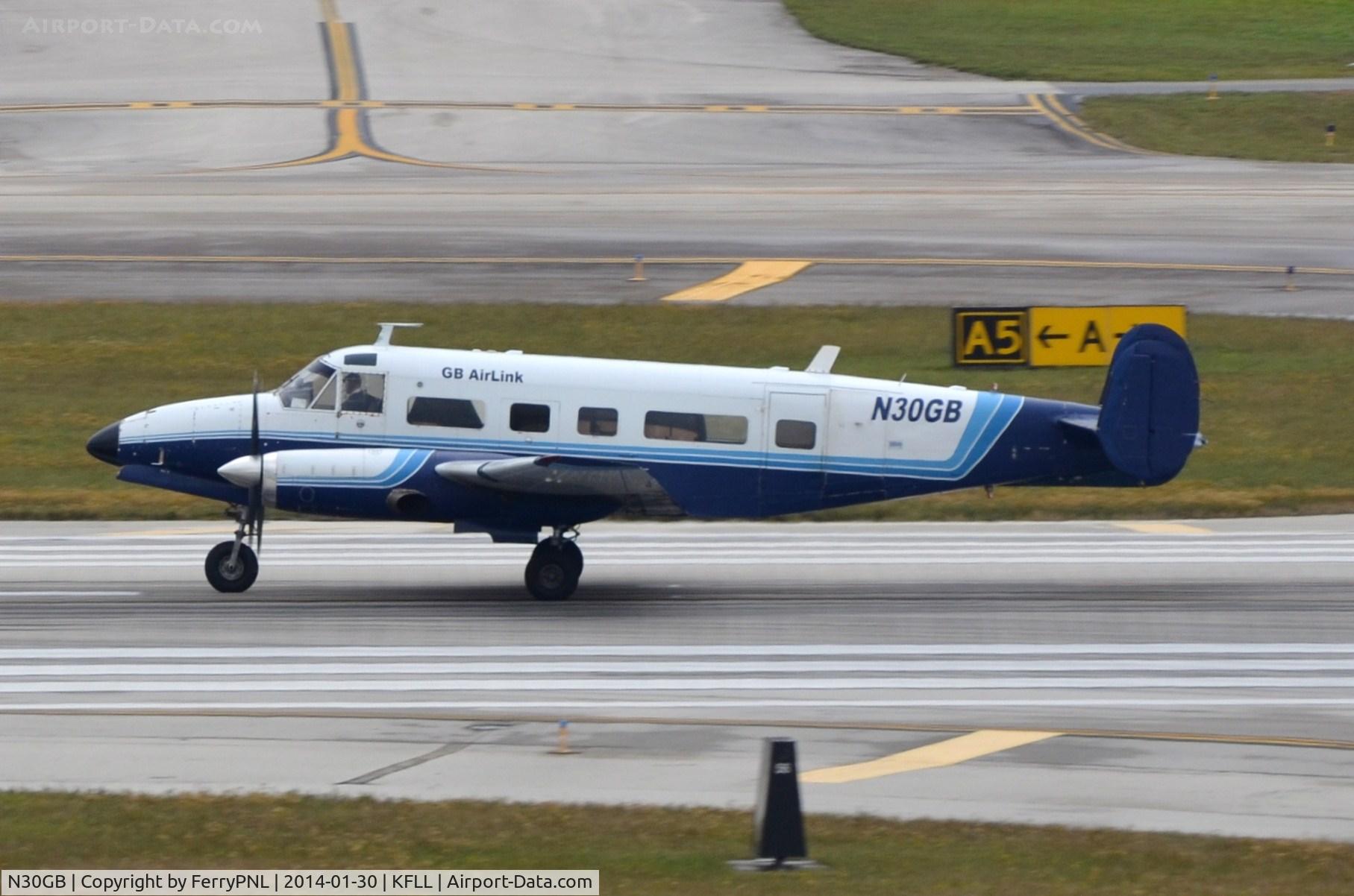 N30GB, 1964 Beech H-18 Tri-Gear C/N BA-688, Volpar Turboliner II, turbo converted Beech 18 operated by GB Airlink of Ft. Lauderdale.