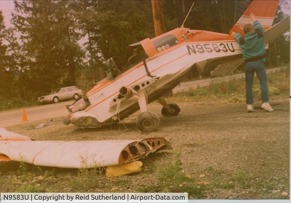 N9583U, Grumman American AA-1C Lynx C/N AA1C0022, After engine failure, night flight over Washington State.