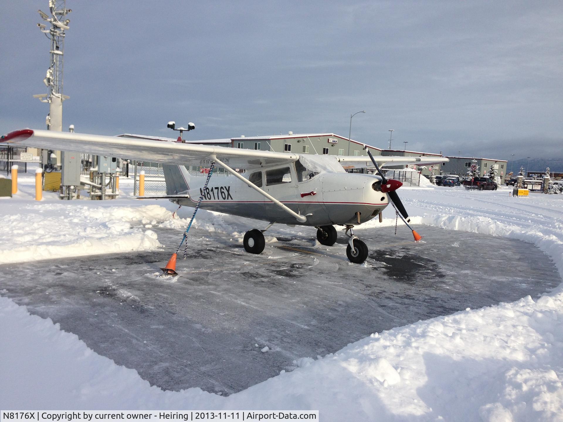 N8176X, 1961 Cessna 172B C/N 17248676, Alaska based aircraft - winter tie-down