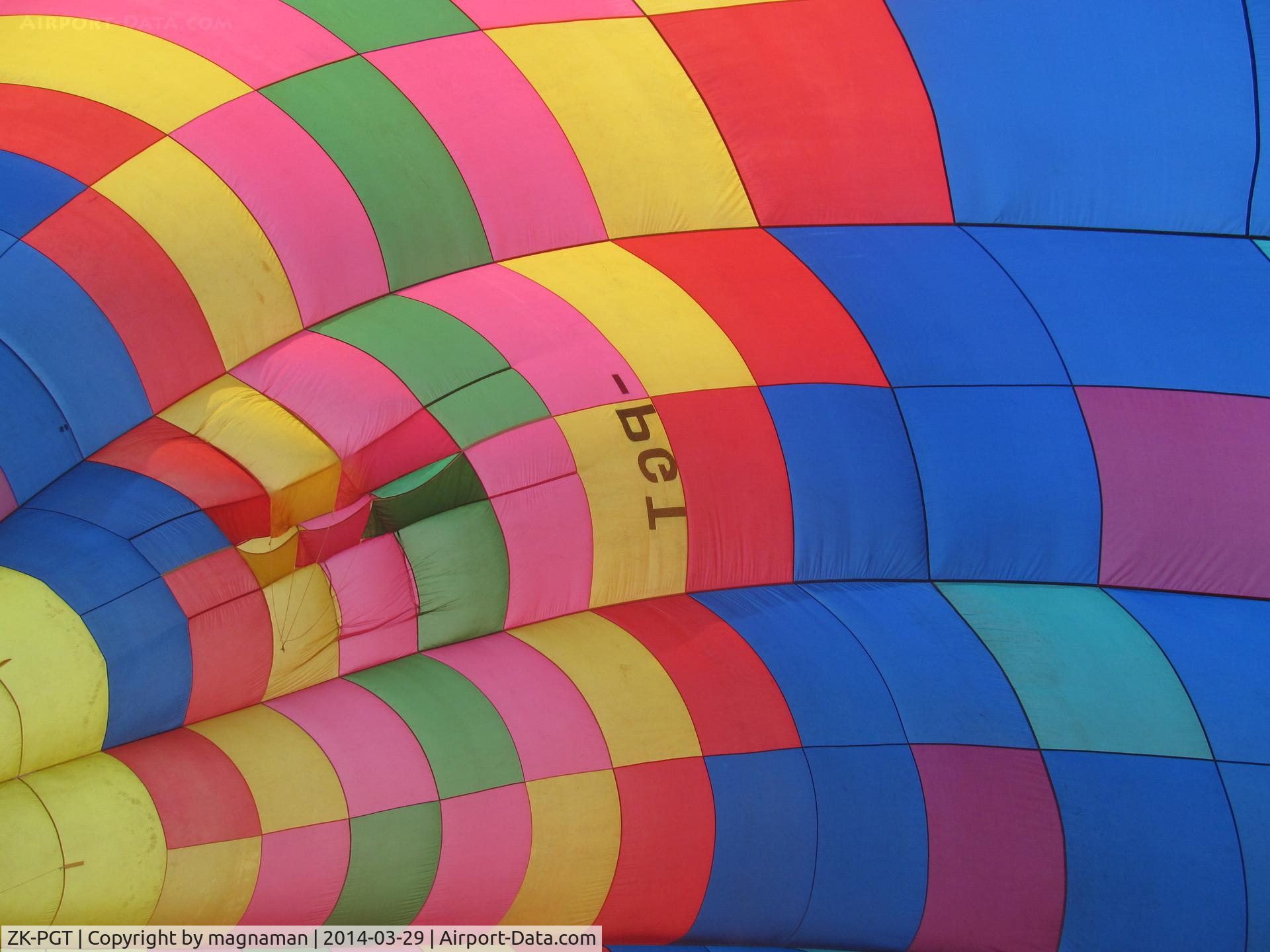 ZK-PGT, Thunder & Colt Ltd AX7-77 C/N 1002, Unusual view from INSIDE the balloon at University of Waikato