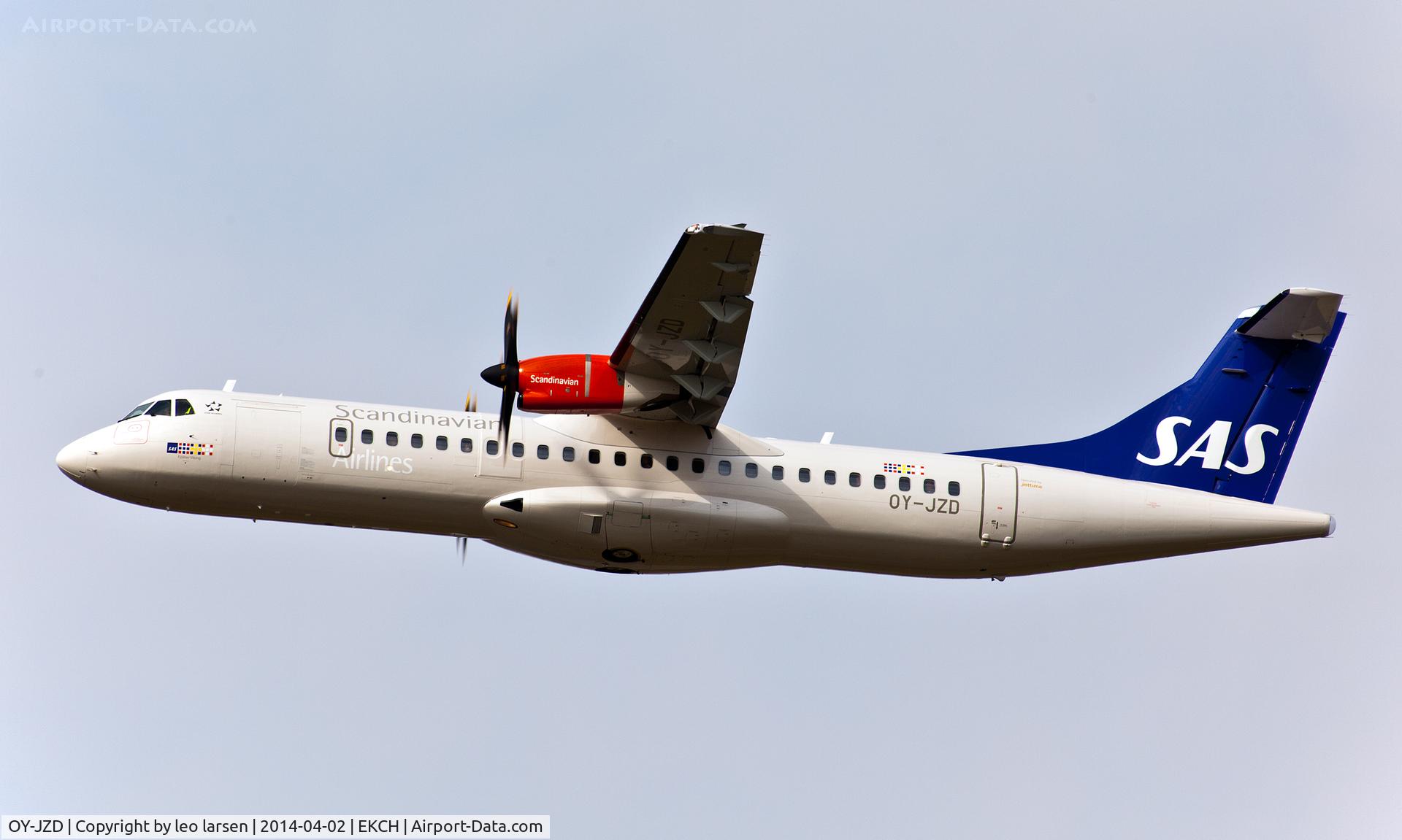 OY-JZD, 2013 ATR 72-600 (72-212A) C/N 1131, Copenhagen Kastrup 2.4.2014 T/O R-22R
