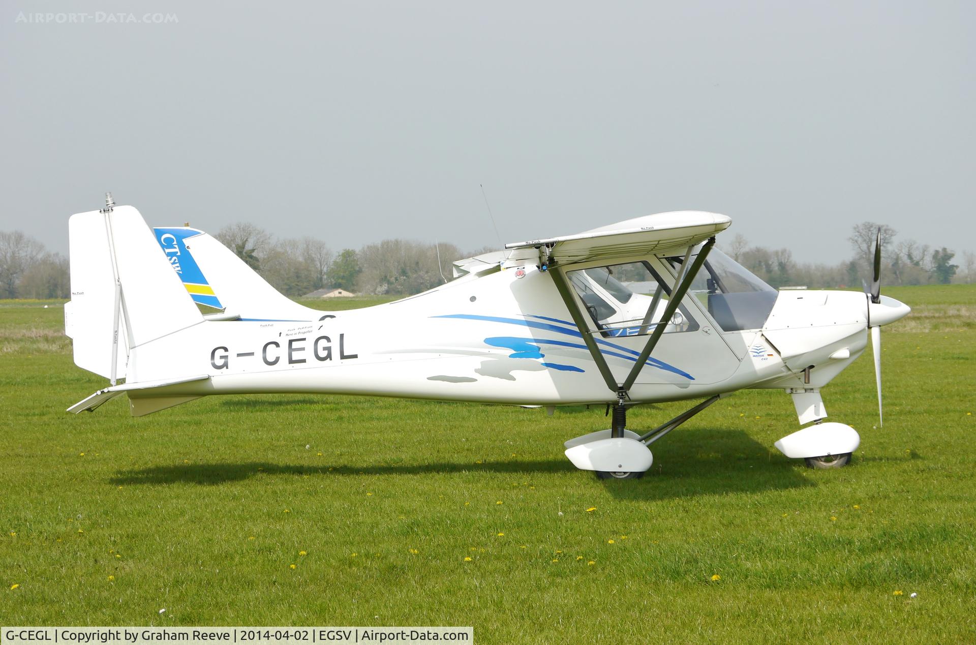 G-CEGL, 2006 Comco Ikarus C42 FB80 C/N 0609-6848, Parked at Old Buckenham.