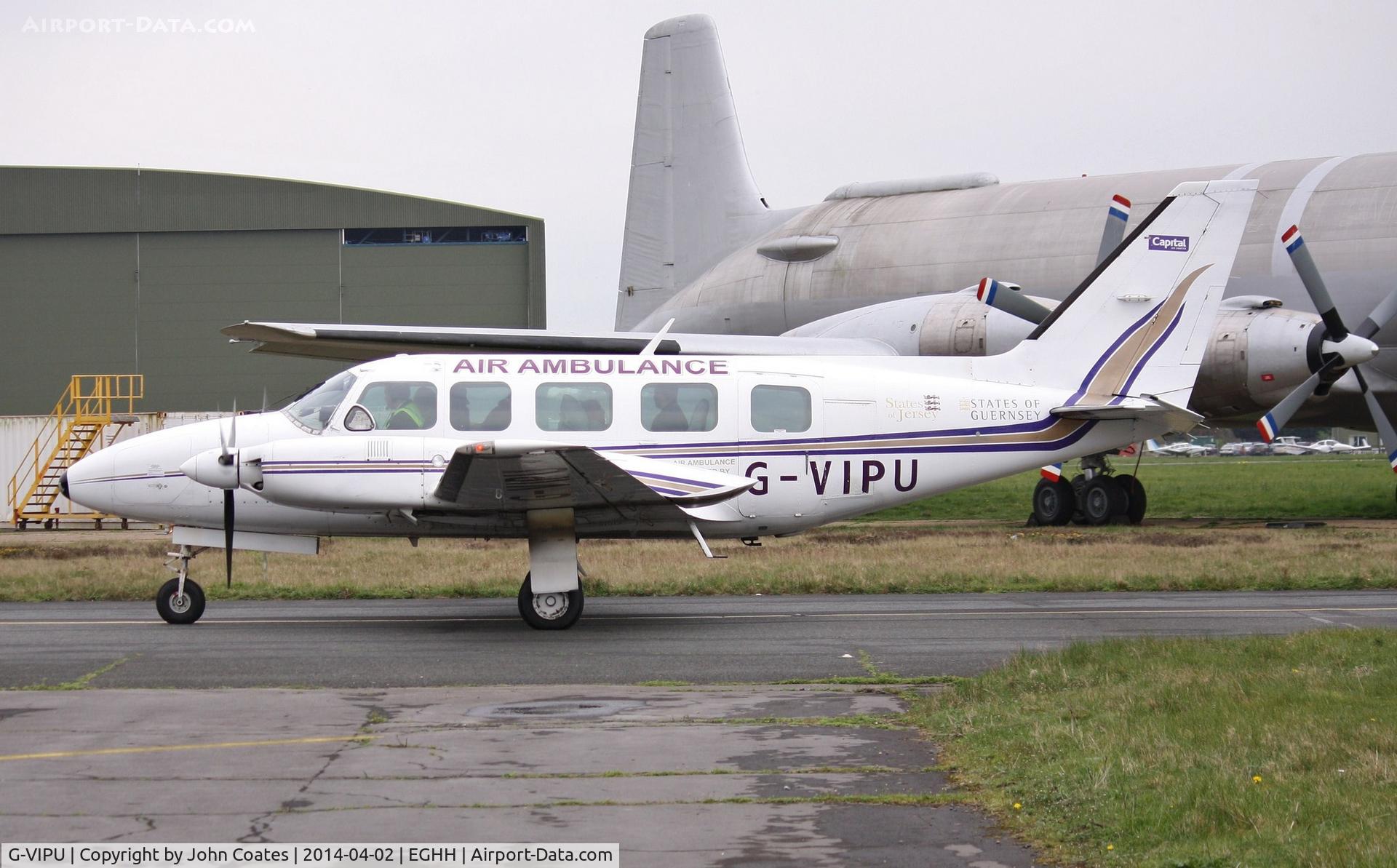 G-VIPU, 1981 Piper PA-31-350 Navajo Chieftain Chieftain C/N 31-8152115, Arriving to BHL