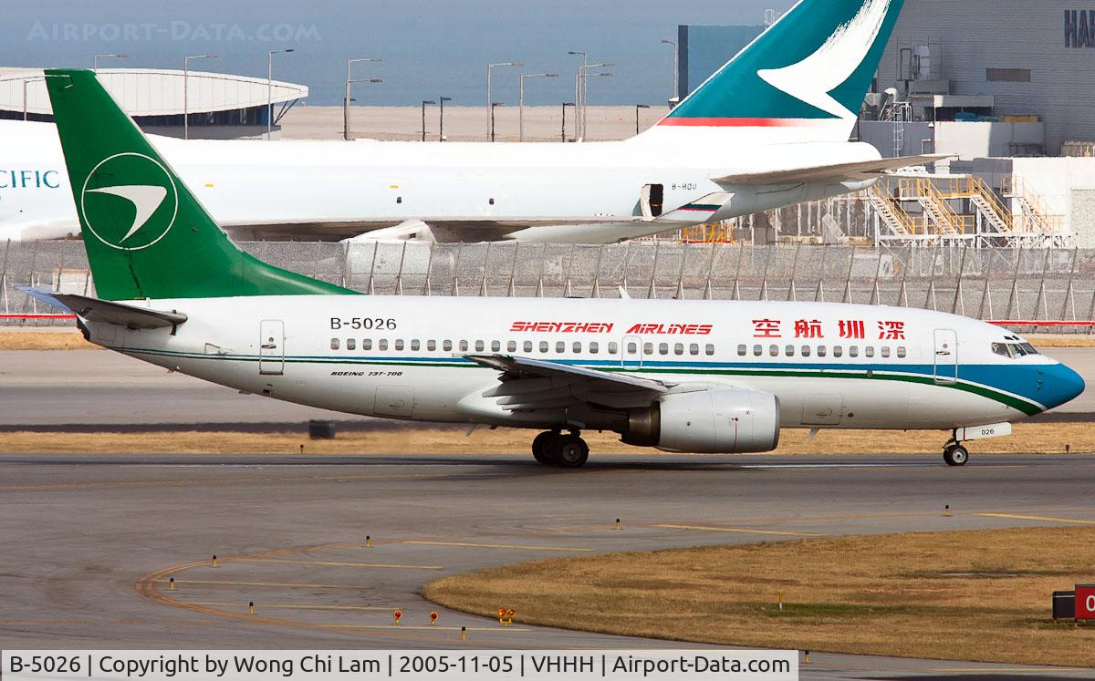 B-5026, 2001 Boeing 737-7BX C/N 30742, Shenzhen Airlines