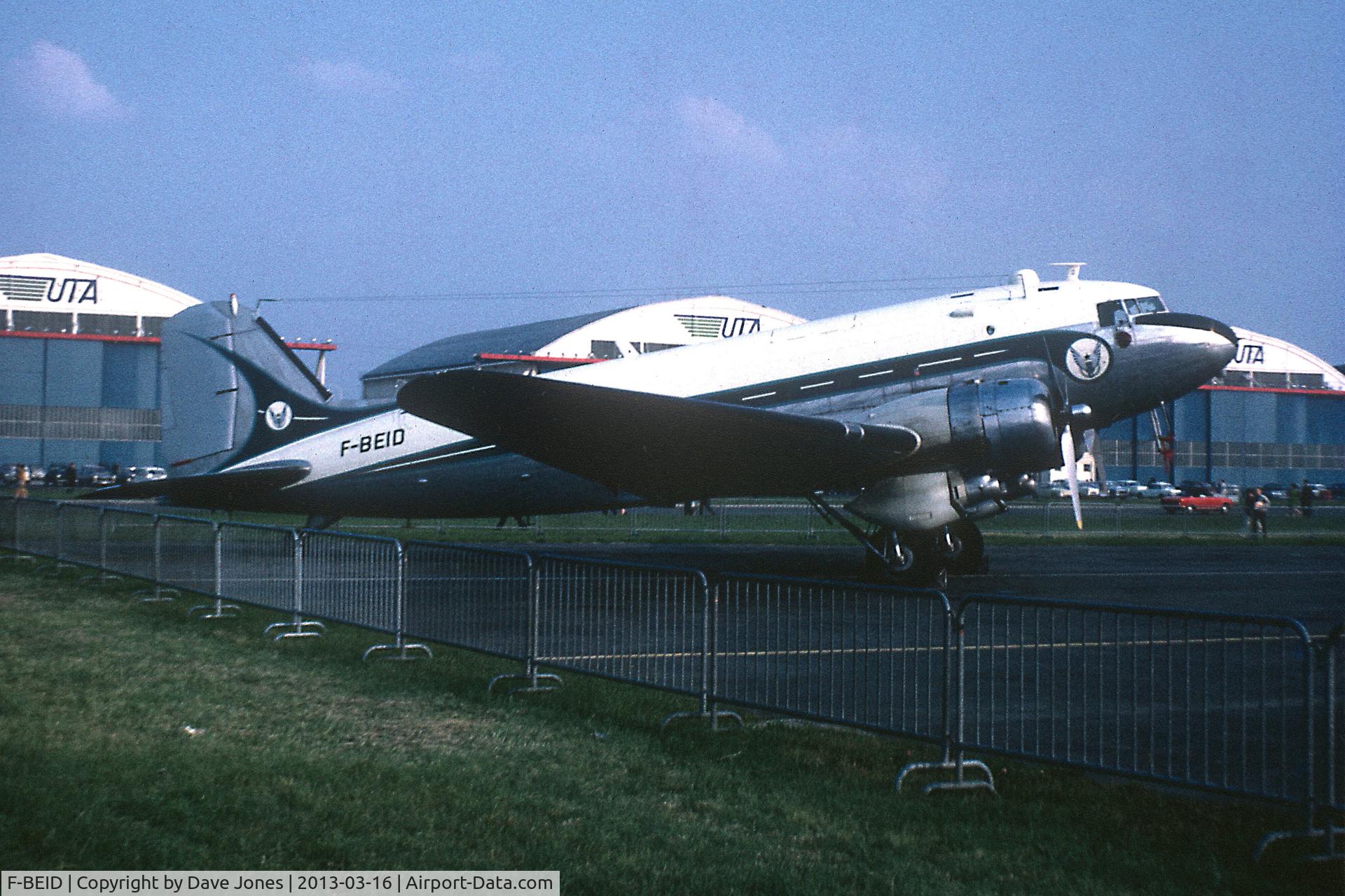 F-BEID, 1942 Douglas DC3C-S1C3G (C-47A) C/N 19405, F-BEID at Le Bourget 1967