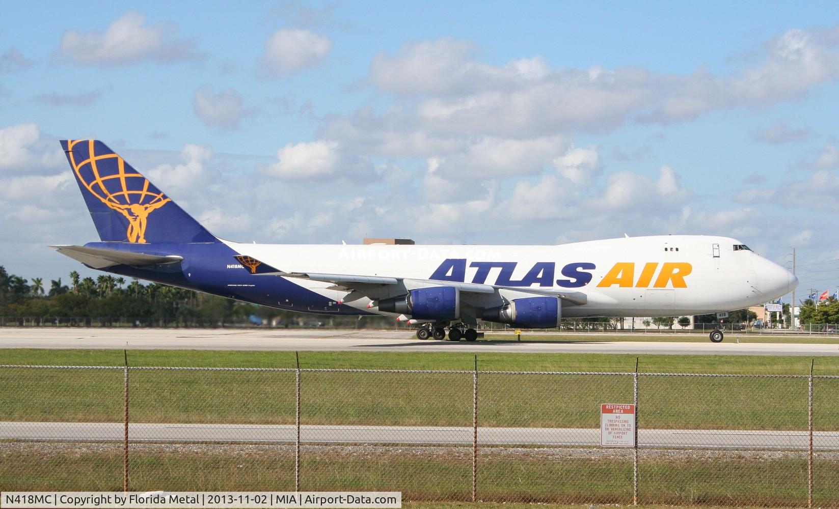 N418MC, 2002 Boeing 747-47UF C/N 32840, Atlas 747-400