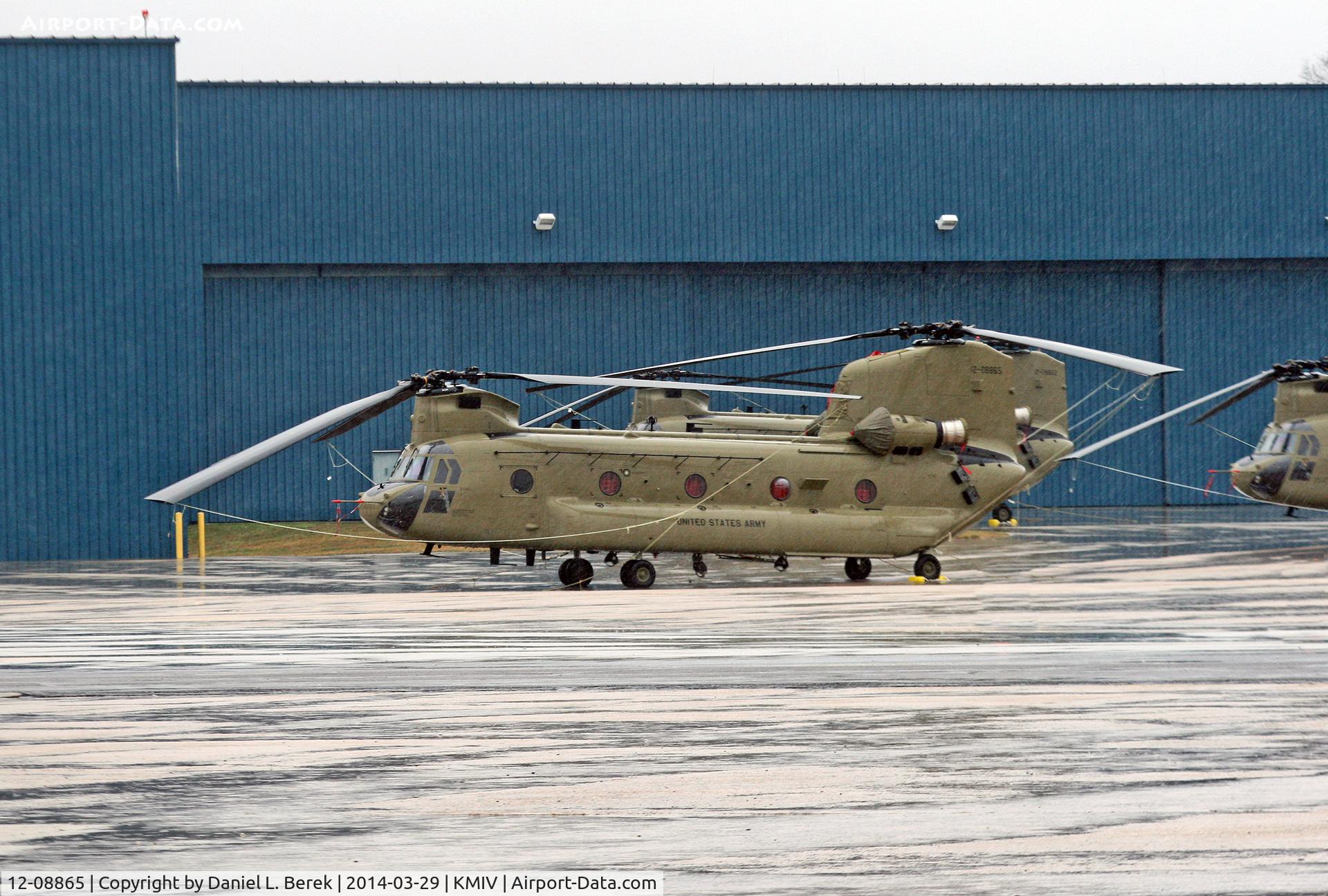 12-08865, Boeing CH-47F Chinook C/N M.8865, This new-build Chinook heads a gaggle of stable mates at the Millville refitting facility.