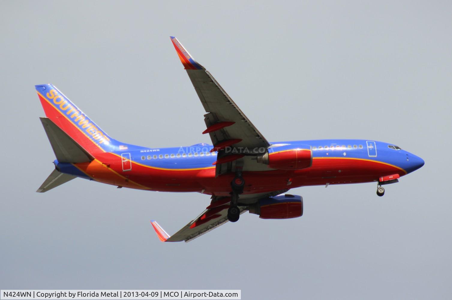 N424WN, 2002 Boeing 737-7H4 C/N 29828, Southwest 737-700